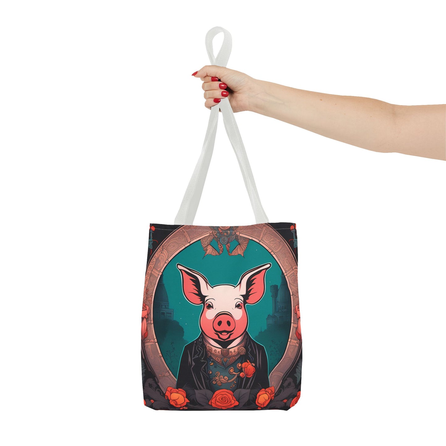 Charming Victorian Pig Tote Bag