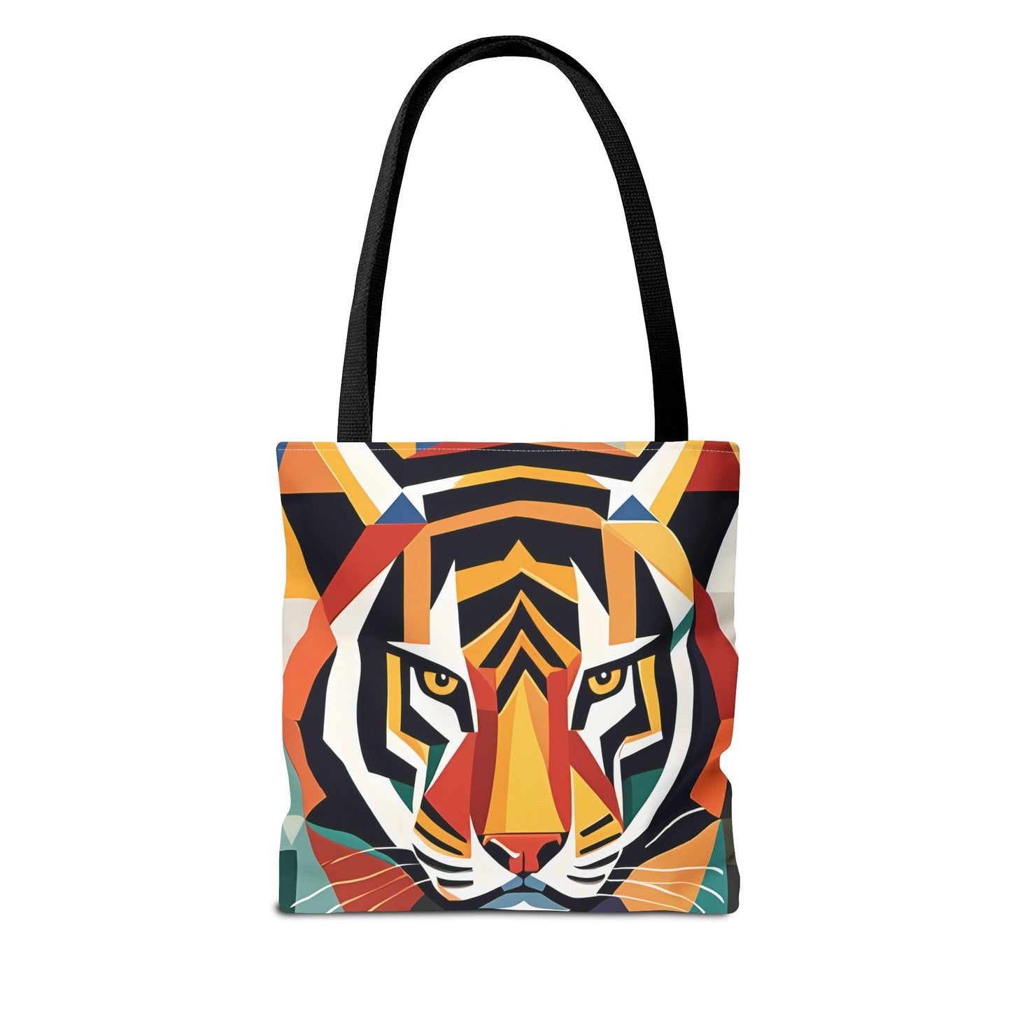 Geometric Tiger Face Tote Bag