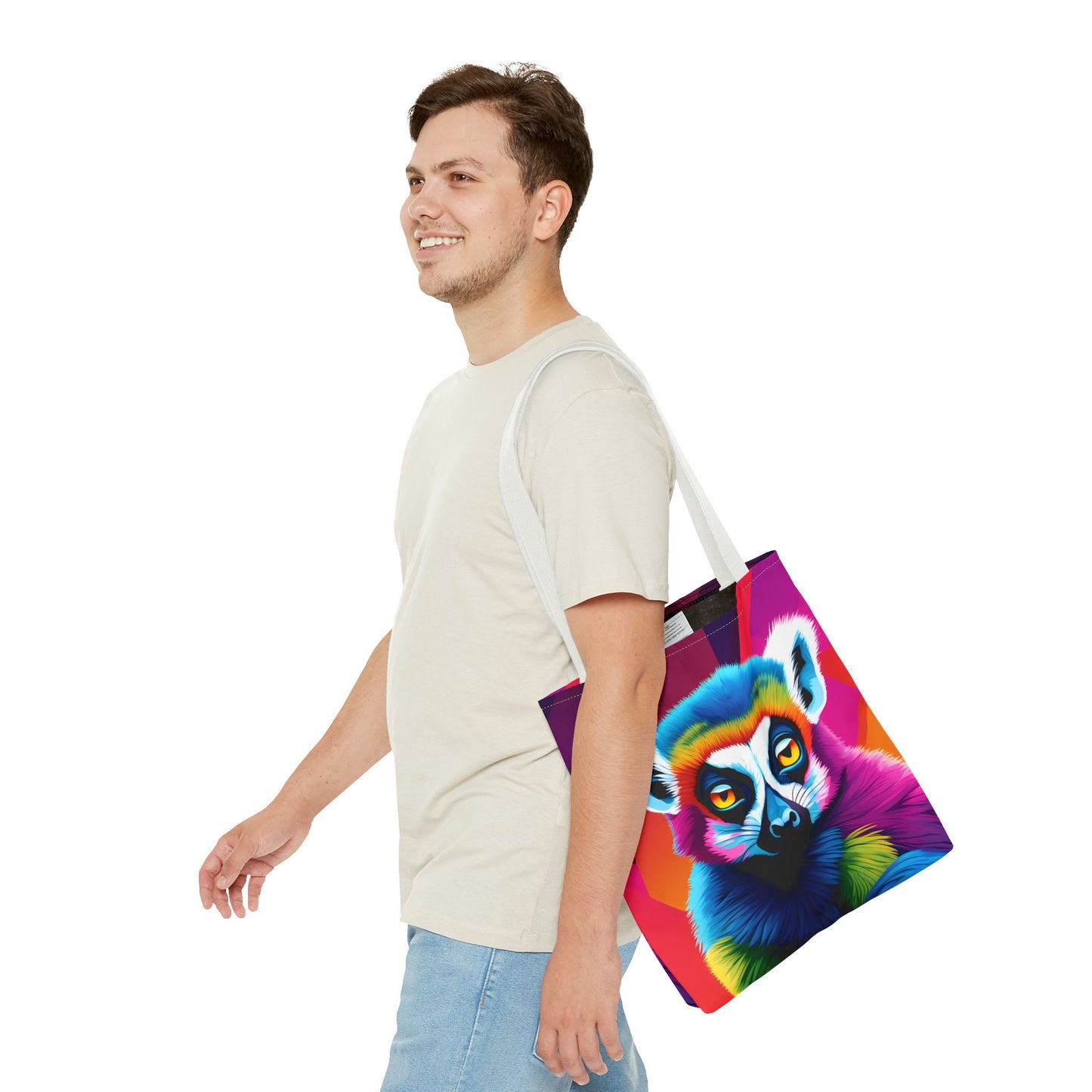 Psychedelic Lemur Tote Bag