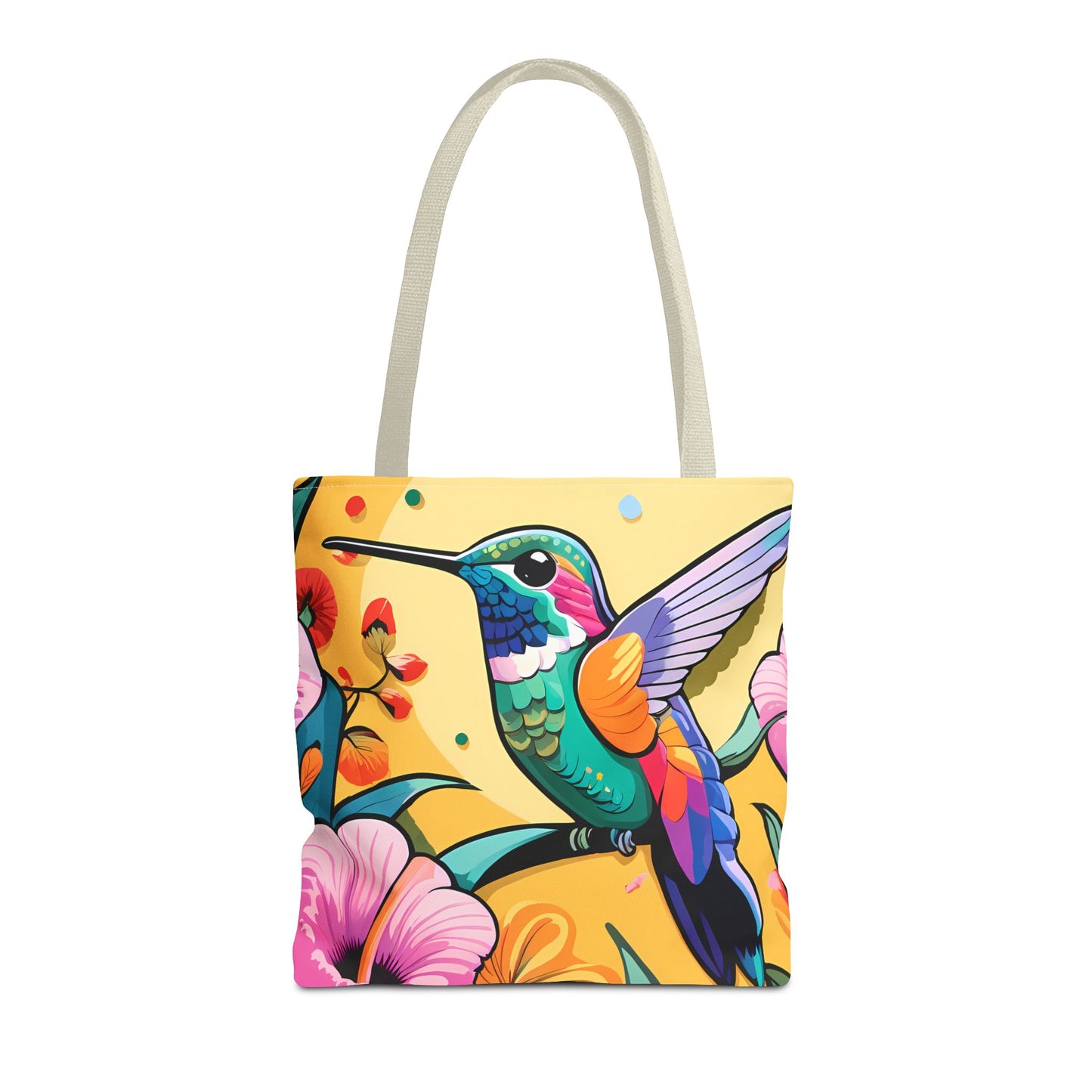 Floral Hummingbird Tote Bag