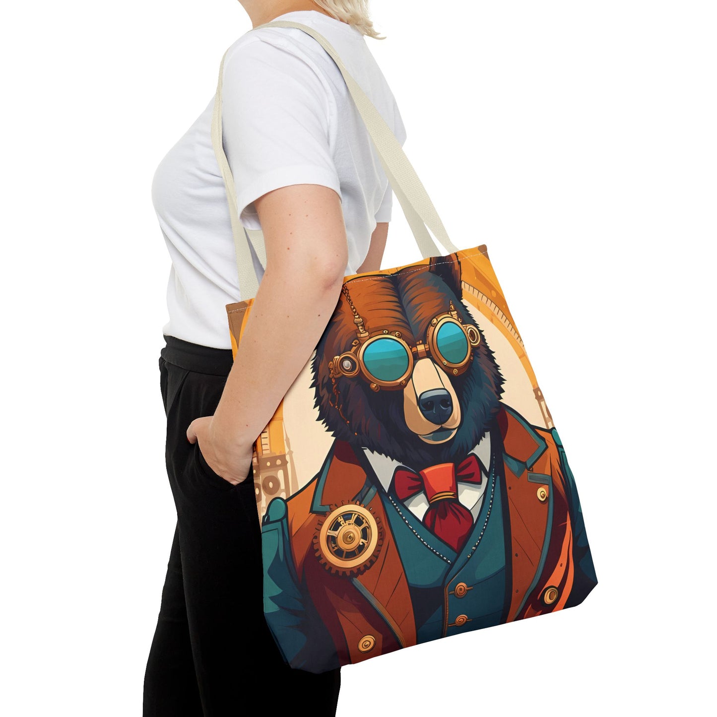 Steampunk Bear Tote Bag