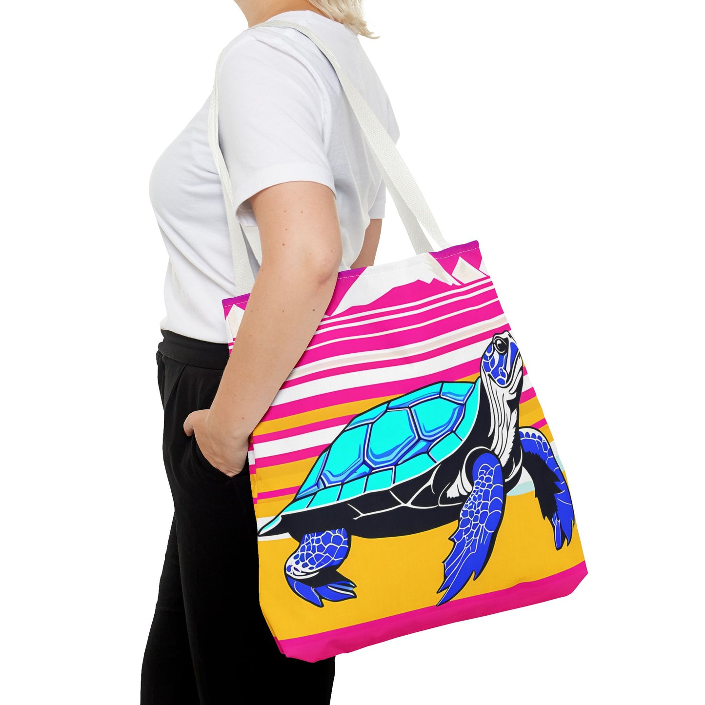 Retro Turtle Beach Tote Bag