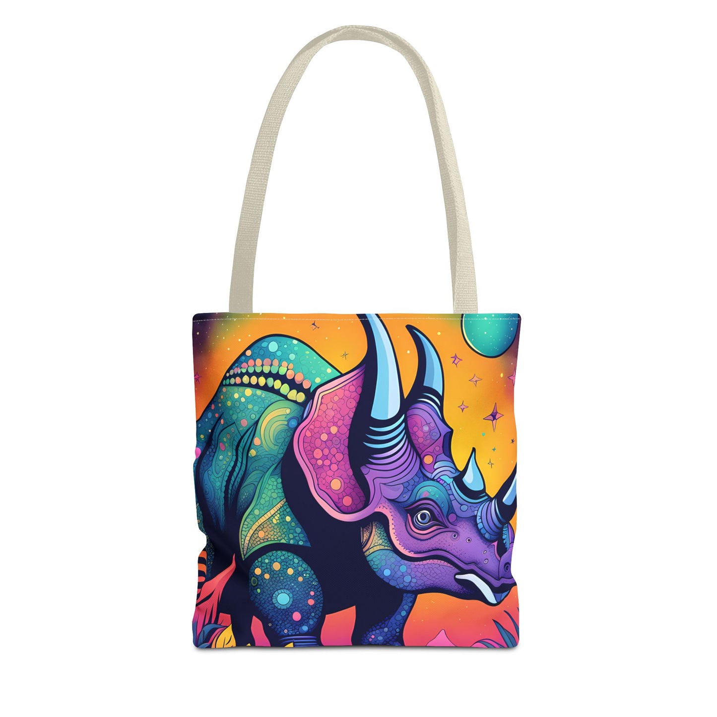 Cosmic Triceratops Tote Bag