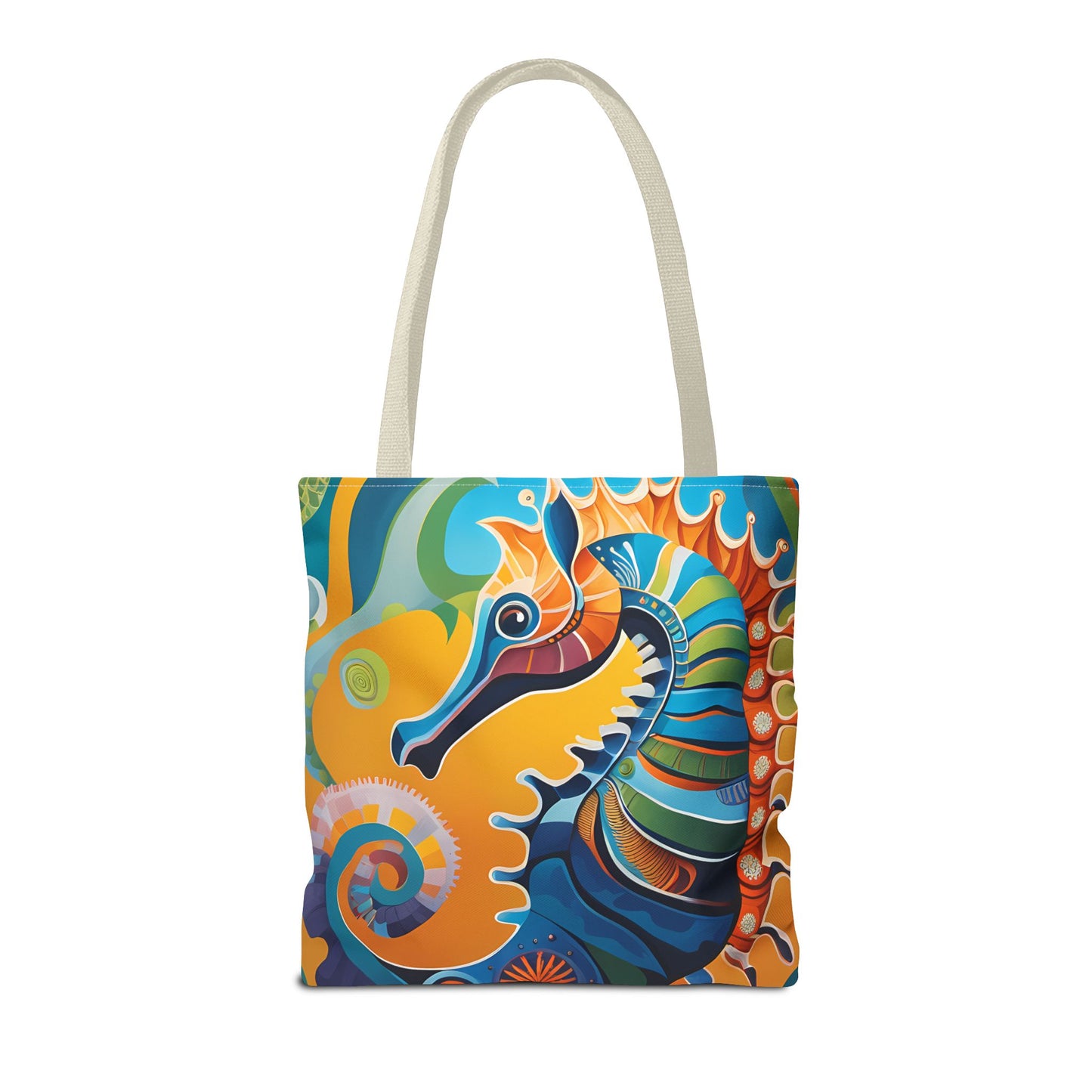 Psychedelic Seahorse Tote Bag