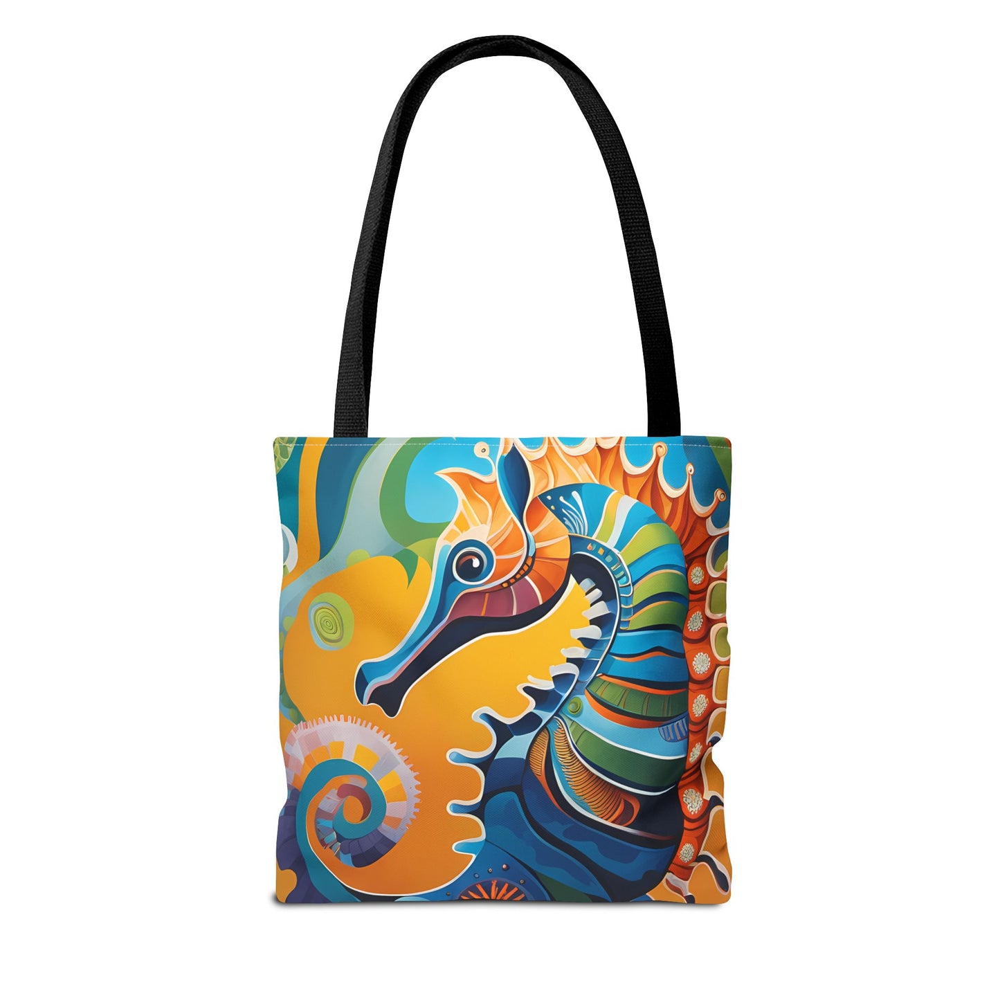 Psychedelic Seahorse Tote Bag