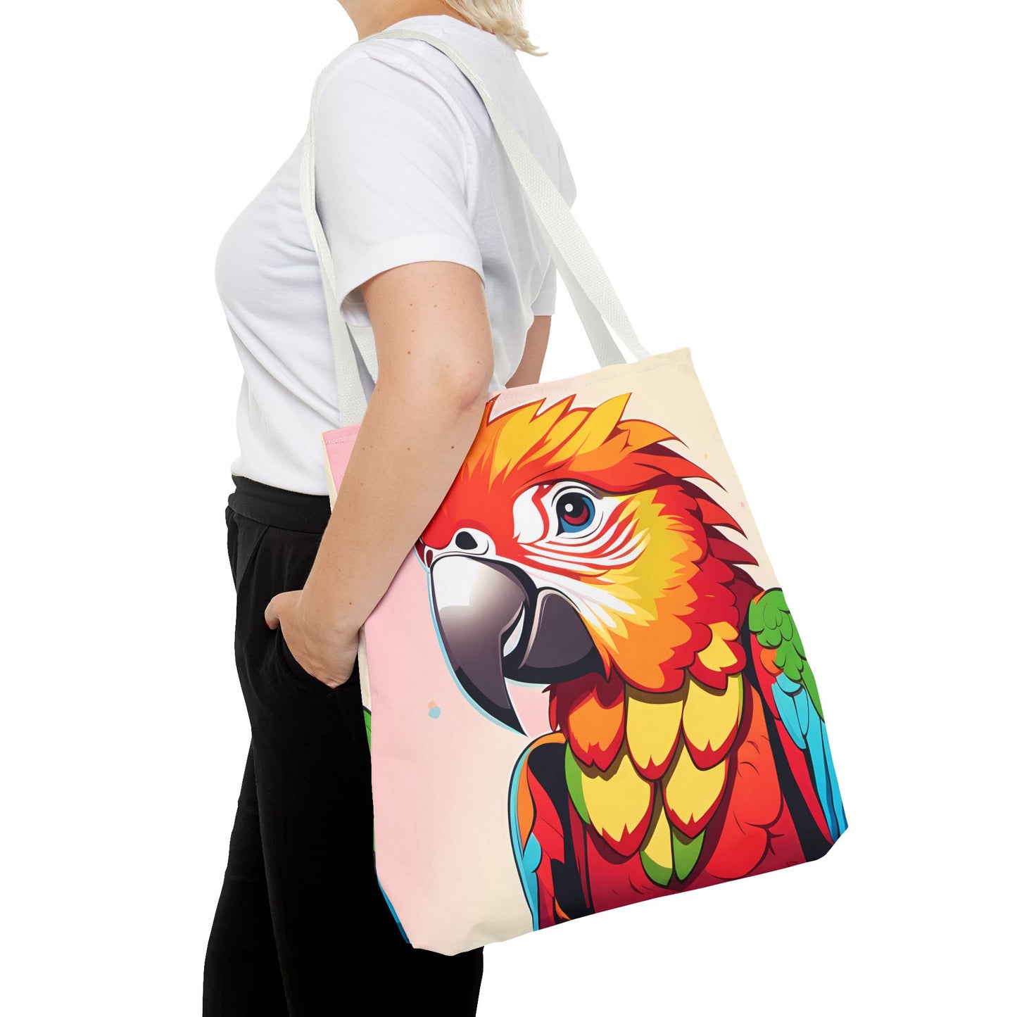 Pretty Parrot Print Tote Bag