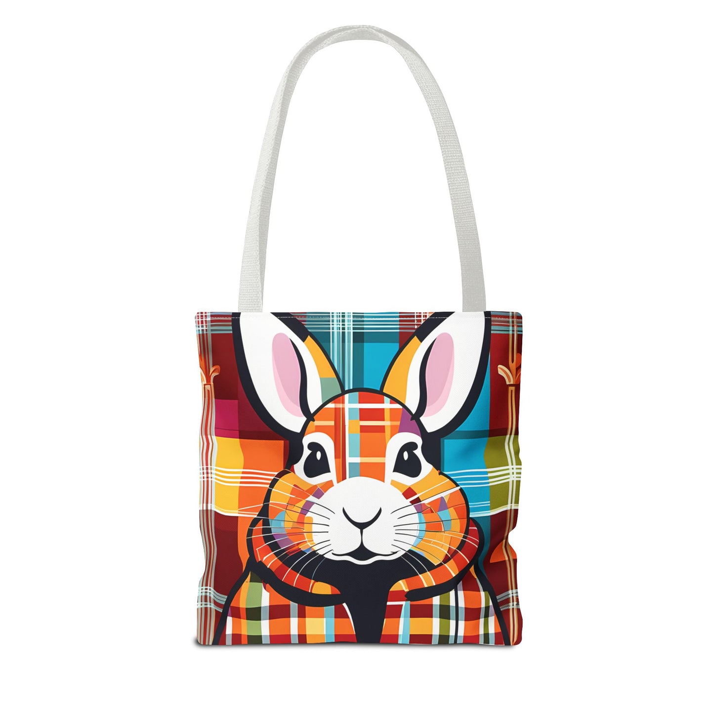 Plaid Bunny Tote Bag