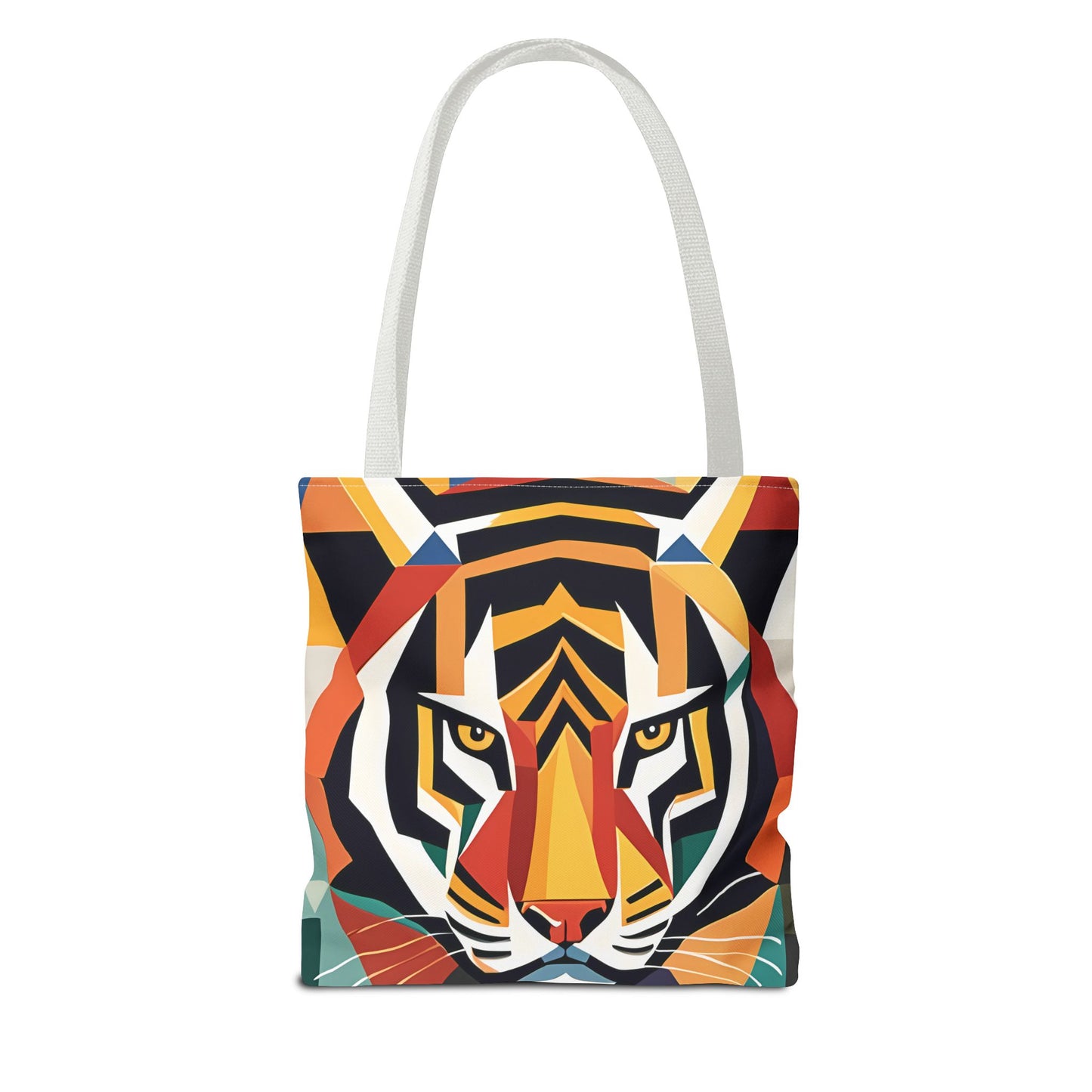 Geometric Tiger Face Tote Bag