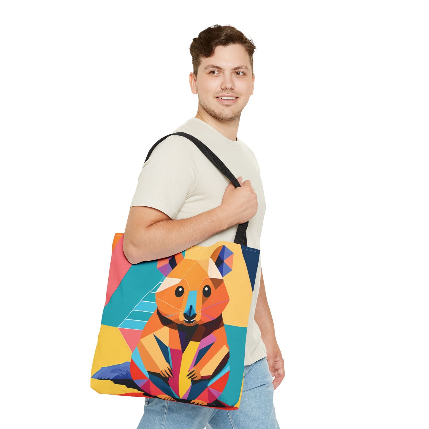 Geometric Quokka Tote Bag