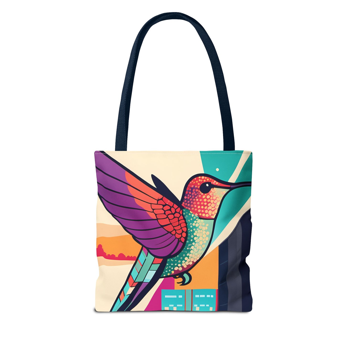 Colorful City Hummingbird Tote Bag
