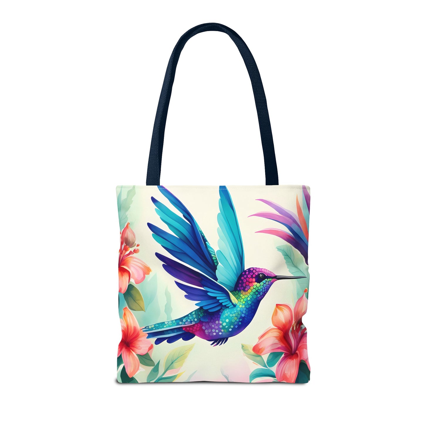 Floral Hummingbird Tote Bag
