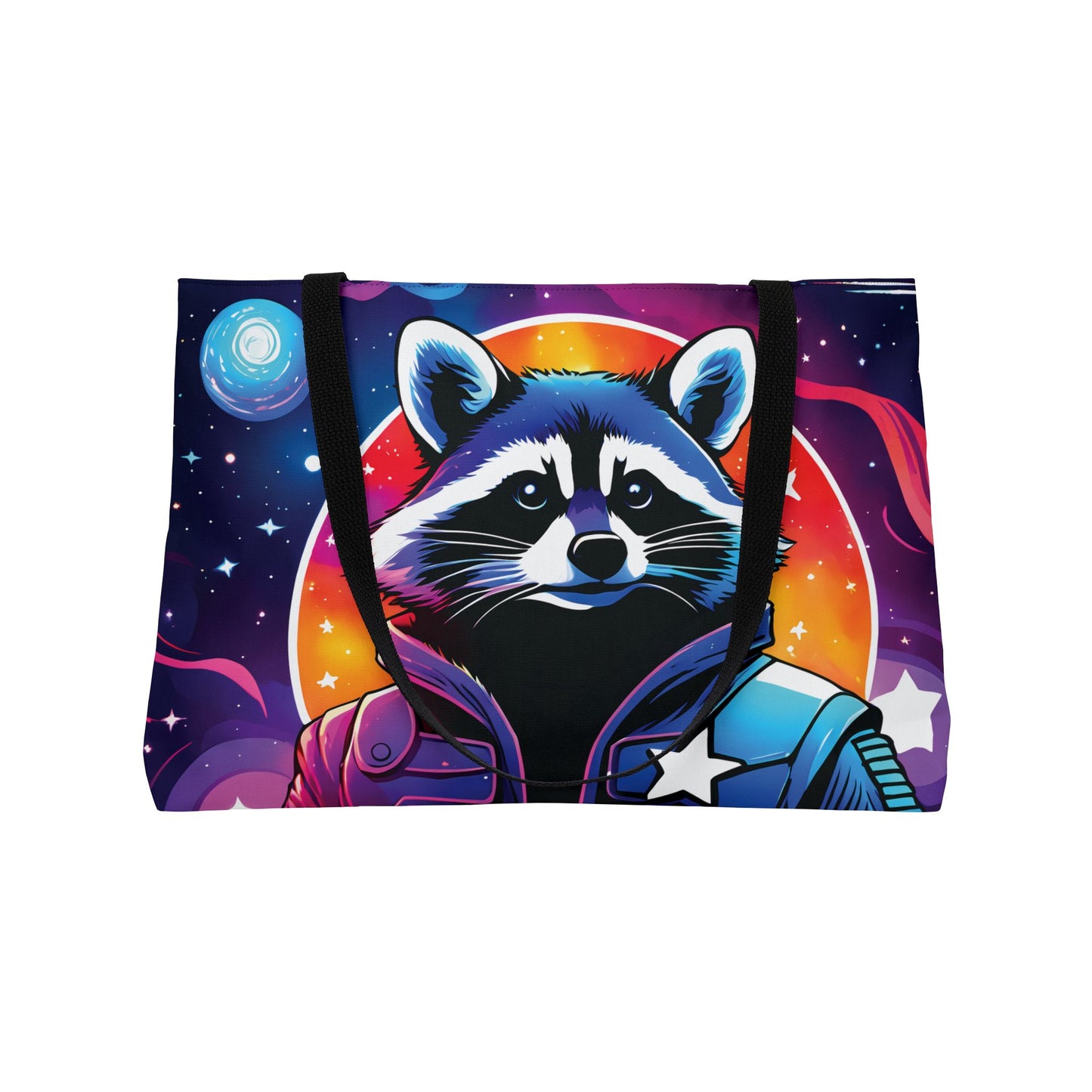 Galactic Space Soldier Raccoon Tote Bag