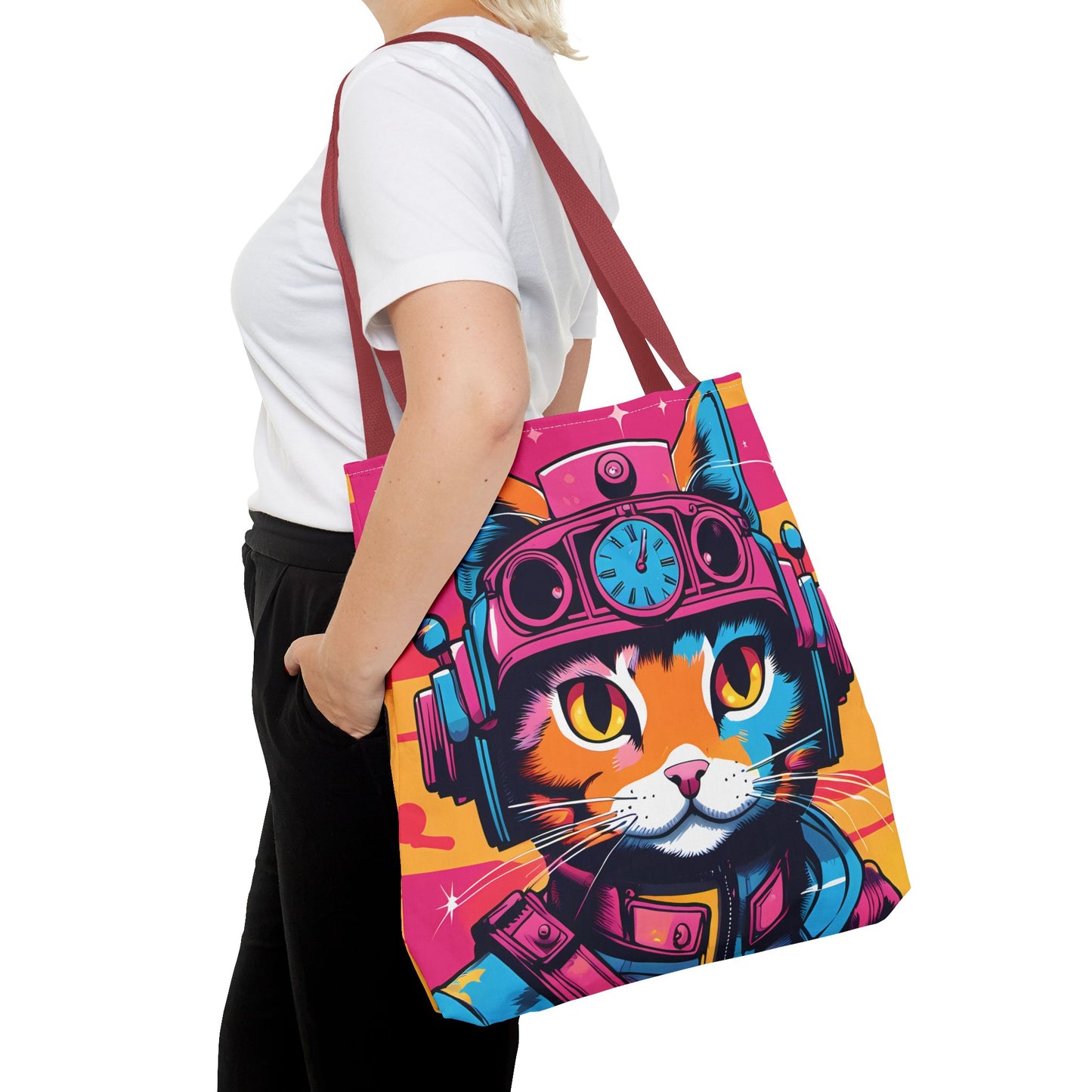 Futuristic Cat Tote Bag