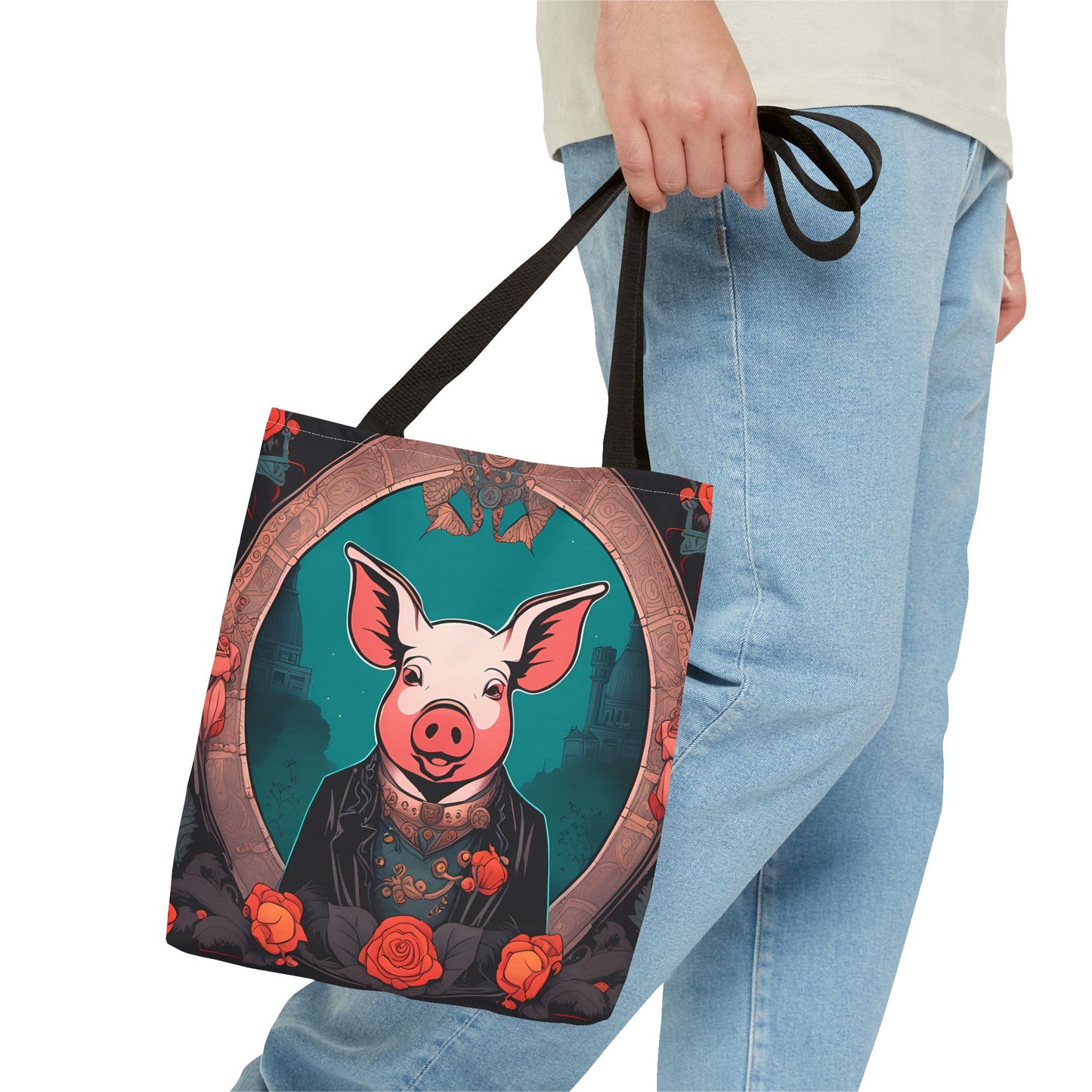 Charming Victorian Pig Tote Bag