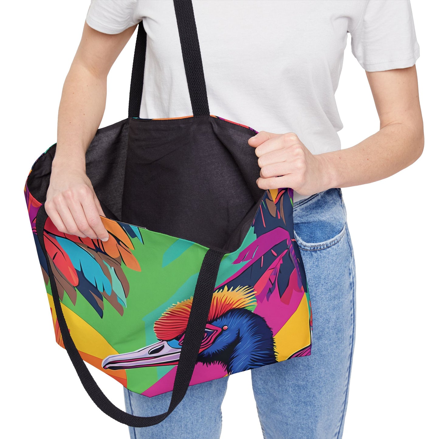 Rainbow Cassowary Tote Bag