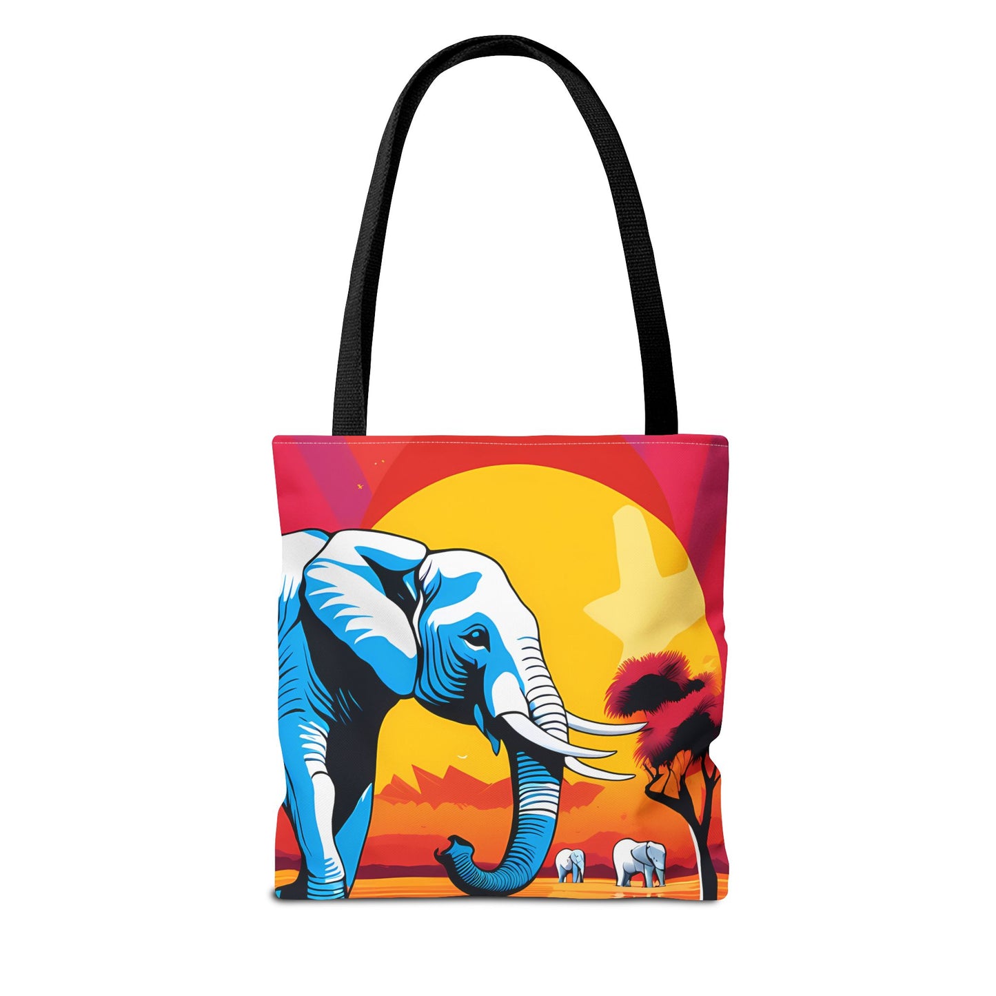 Safari Sunset Elephant Tote Bag