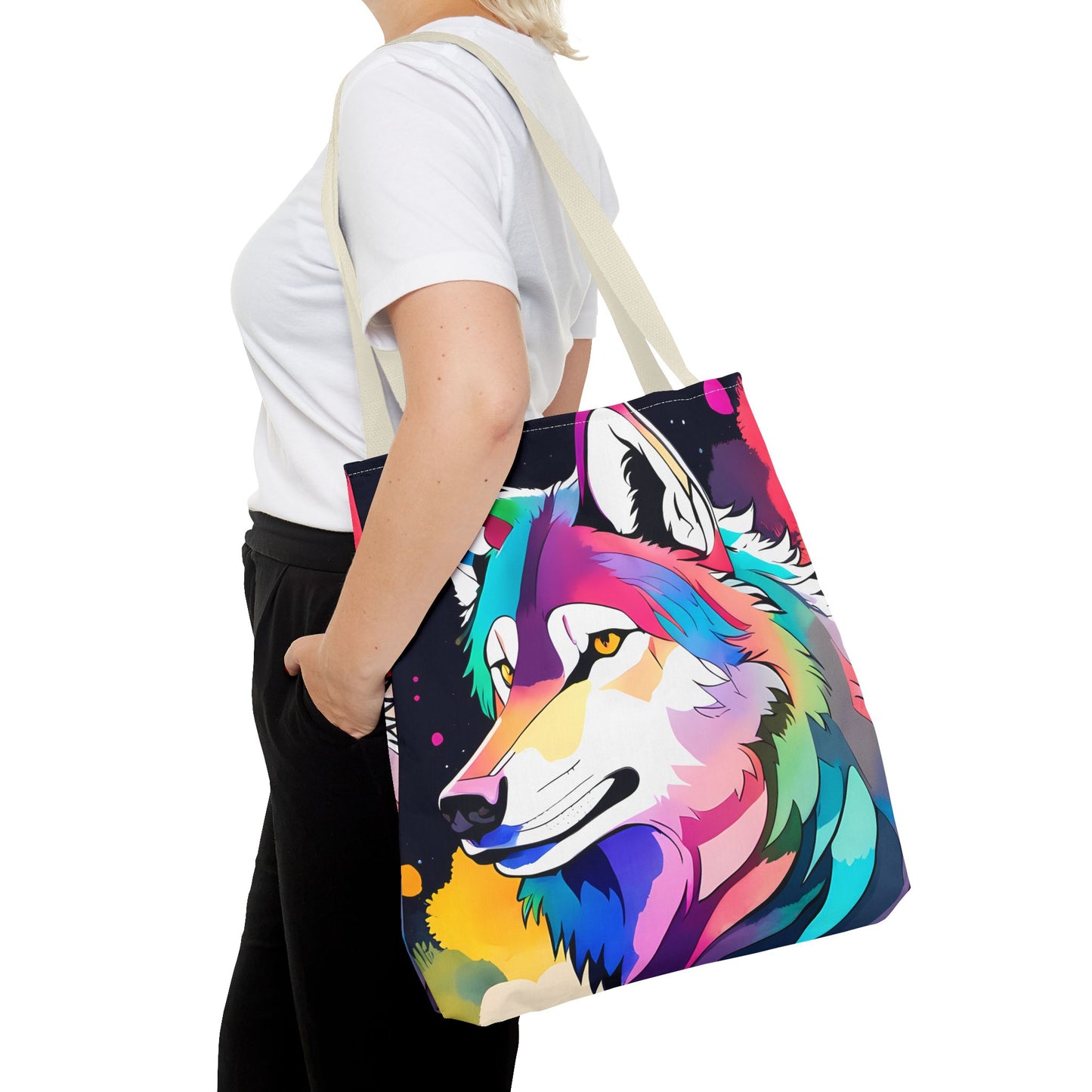 Cosmic Wolf Tote Bag