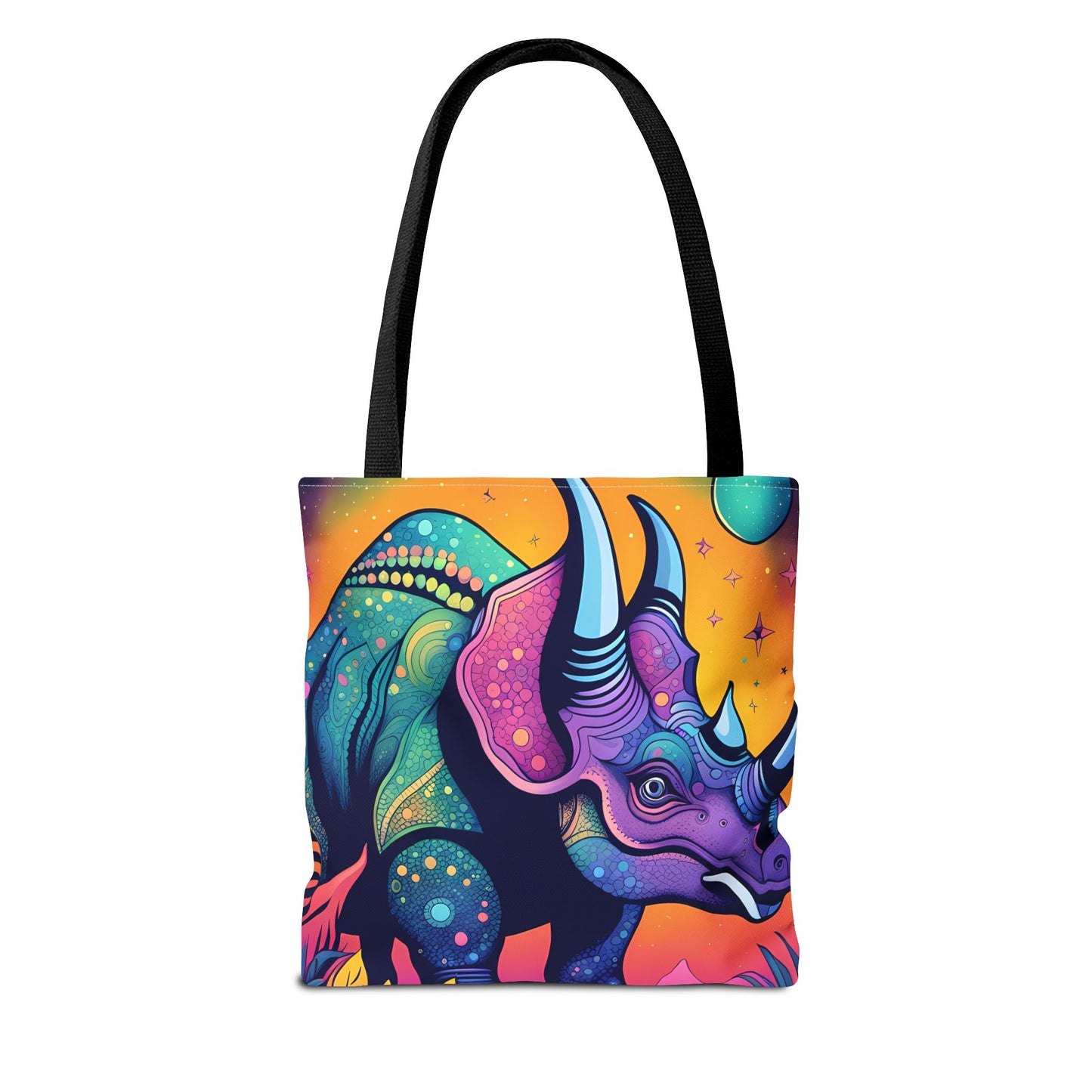 Cosmic Triceratops Tote Bag