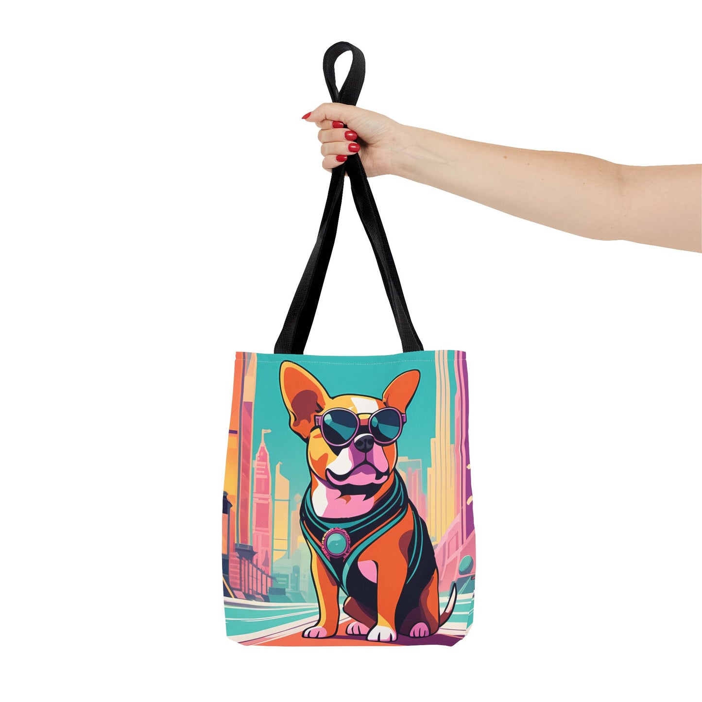 Cool Dog Cityscape Tote Bag