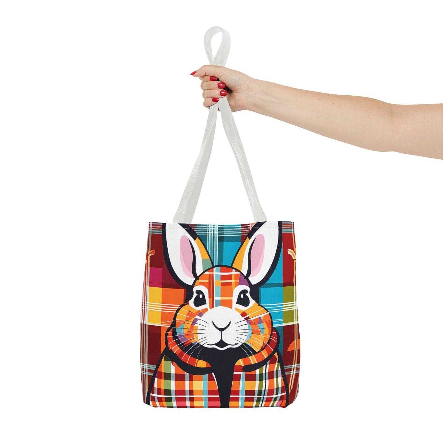 Plaid Bunny Tote Bag