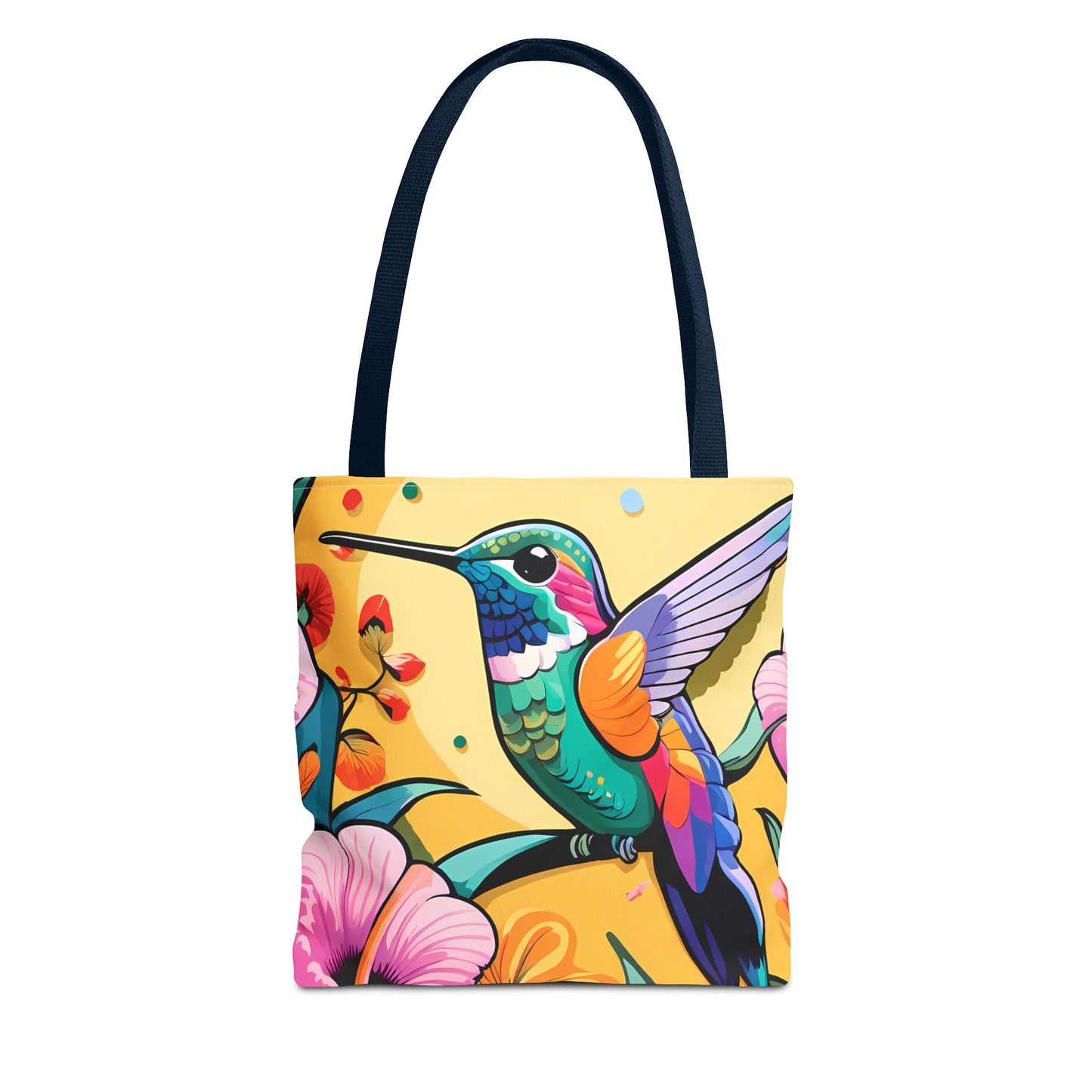 Floral Hummingbird Tote Bag
