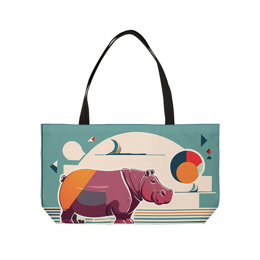 Abstract Hippo Tote Bag