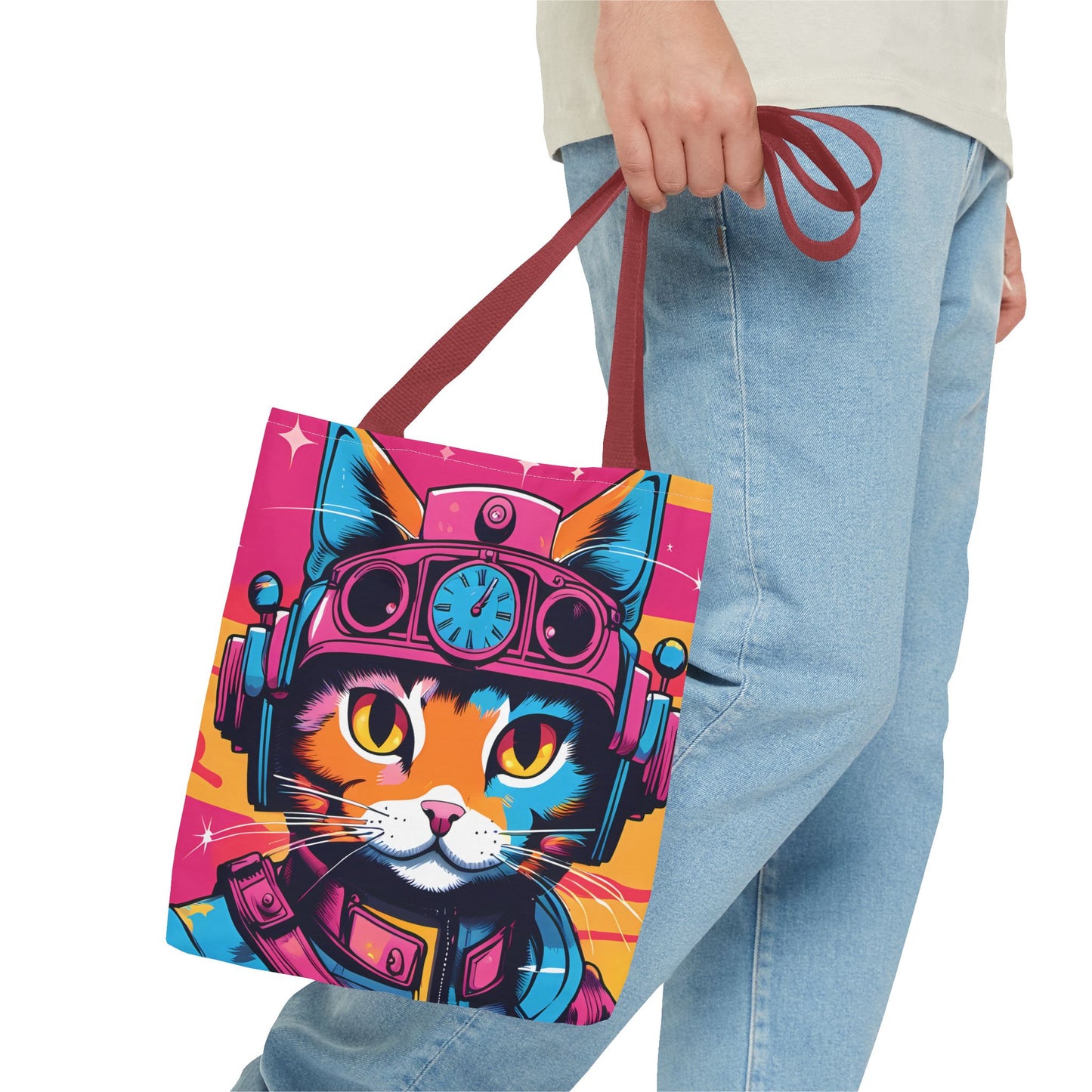 Futuristic Cat Tote Bag