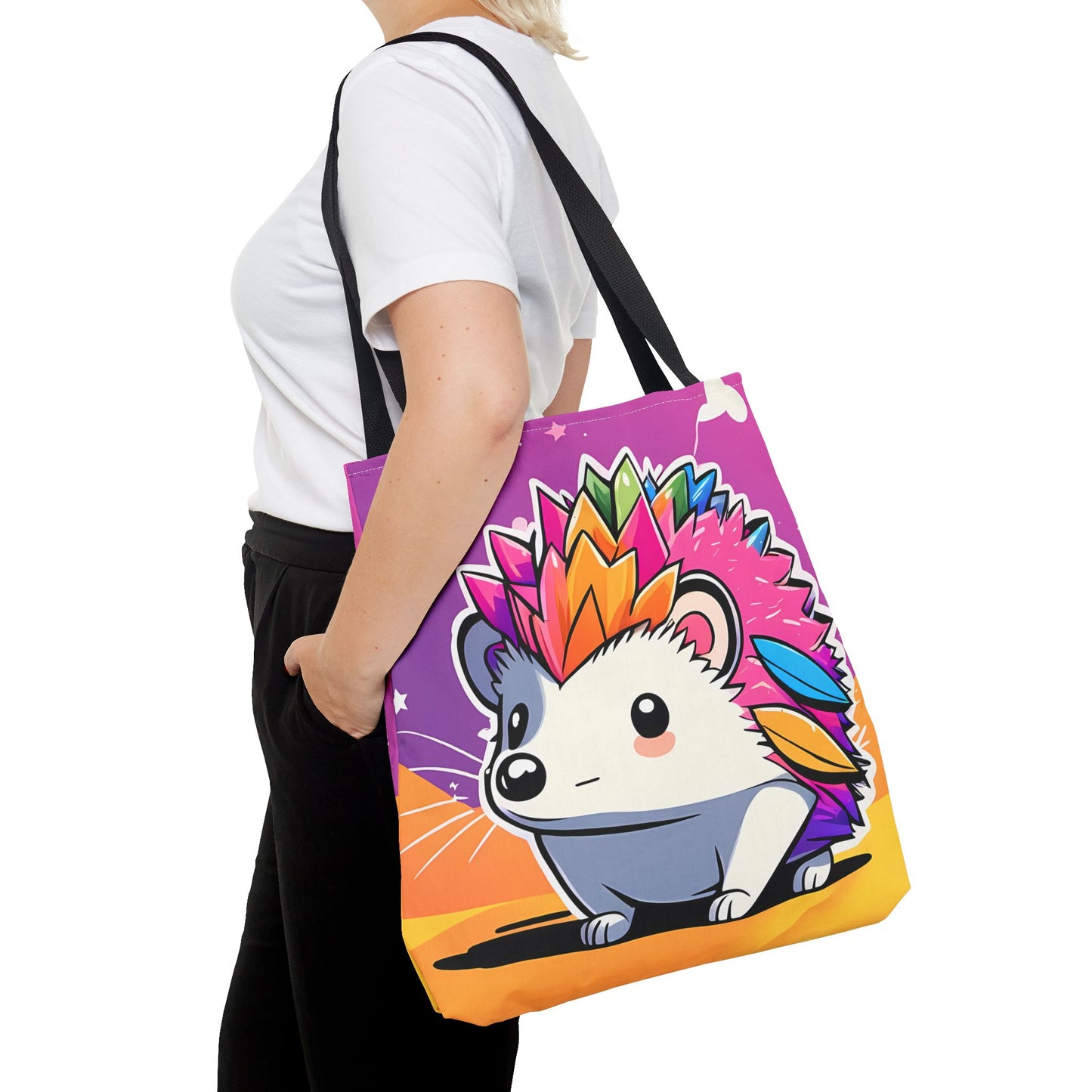 Rainbow Hedgehog Tote Bag