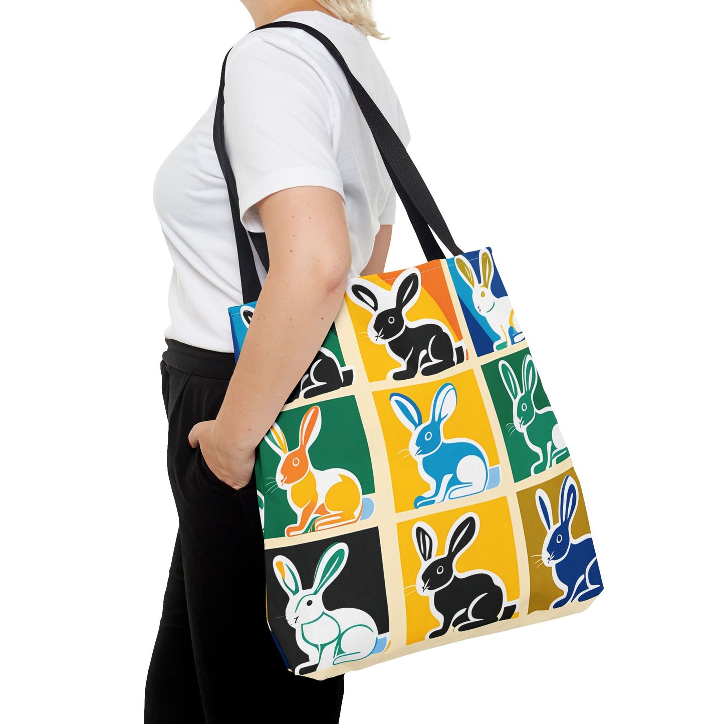 Rabbit Patchwork Tote Bag