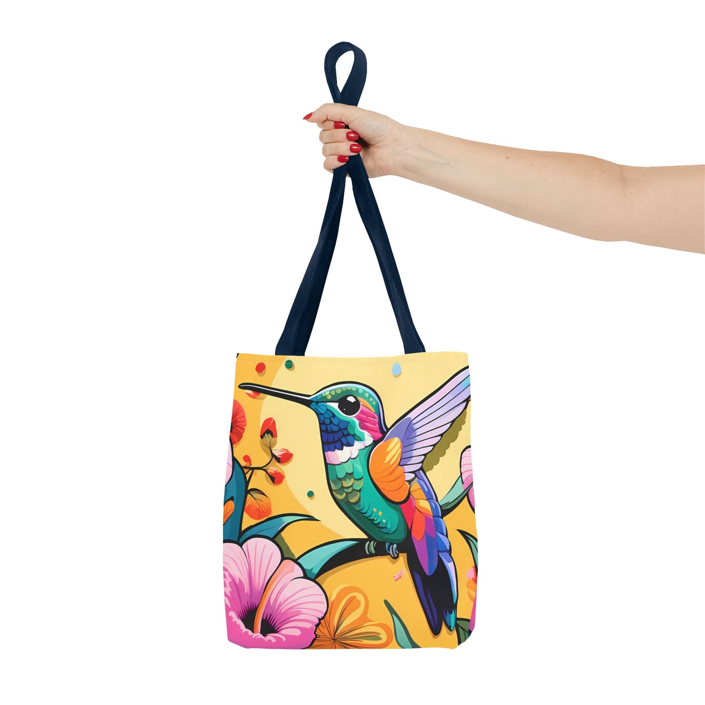 Floral Hummingbird Tote Bag