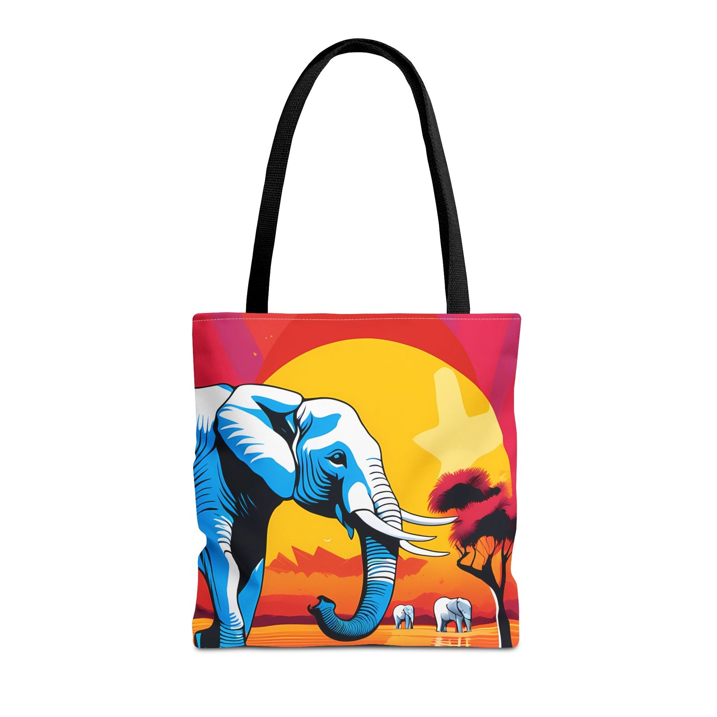 Safari Sunset Elephant Tote Bag