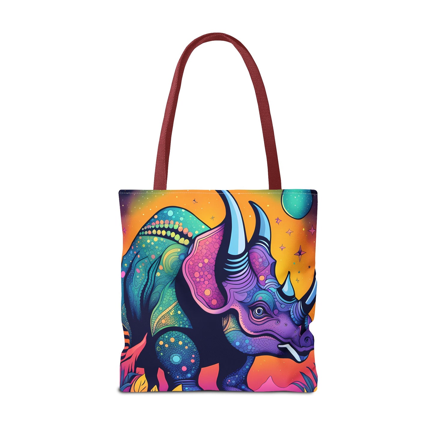 Cosmic Triceratops Tote Bag