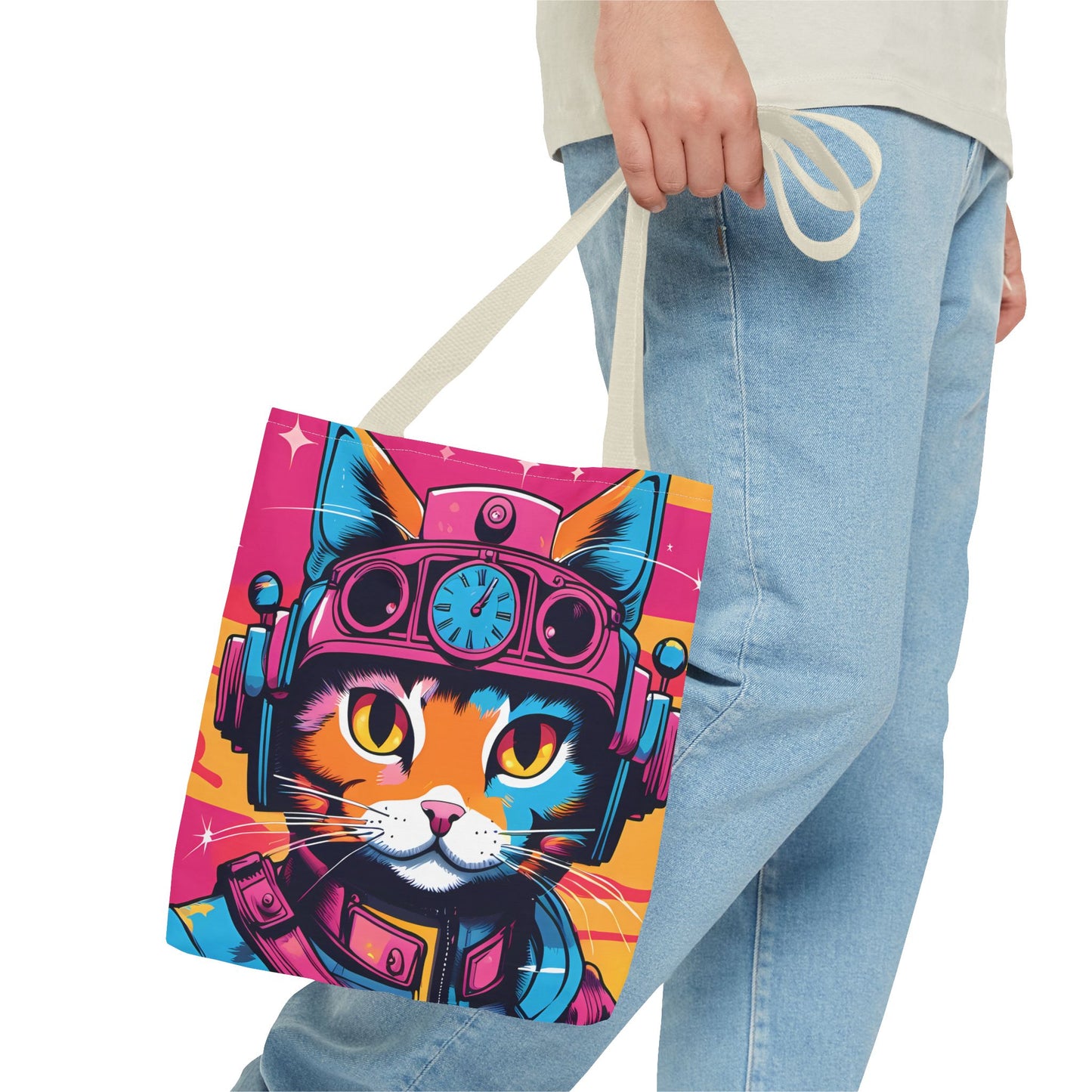 Futuristic Cat Tote Bag