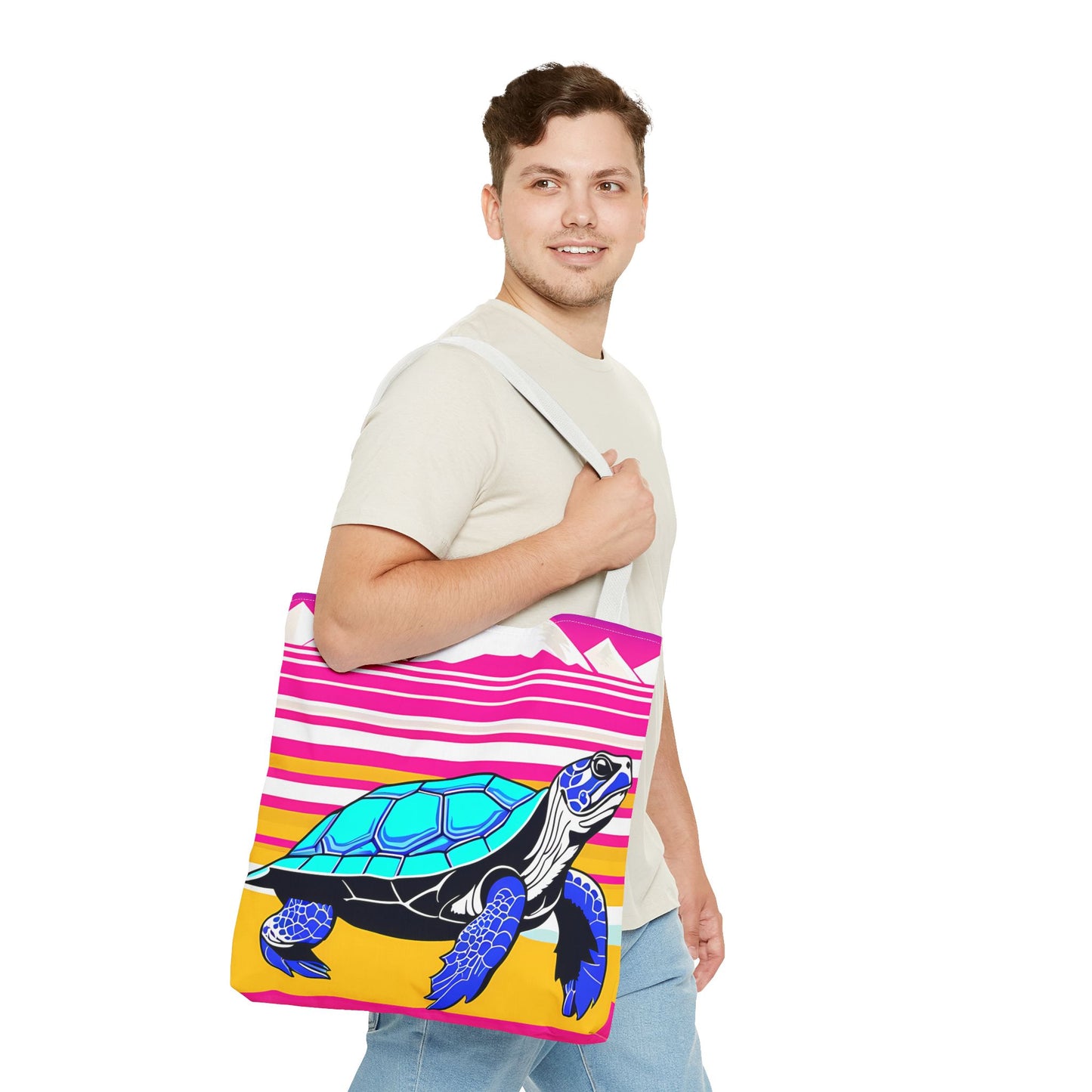 Retro Turtle Beach Tote Bag