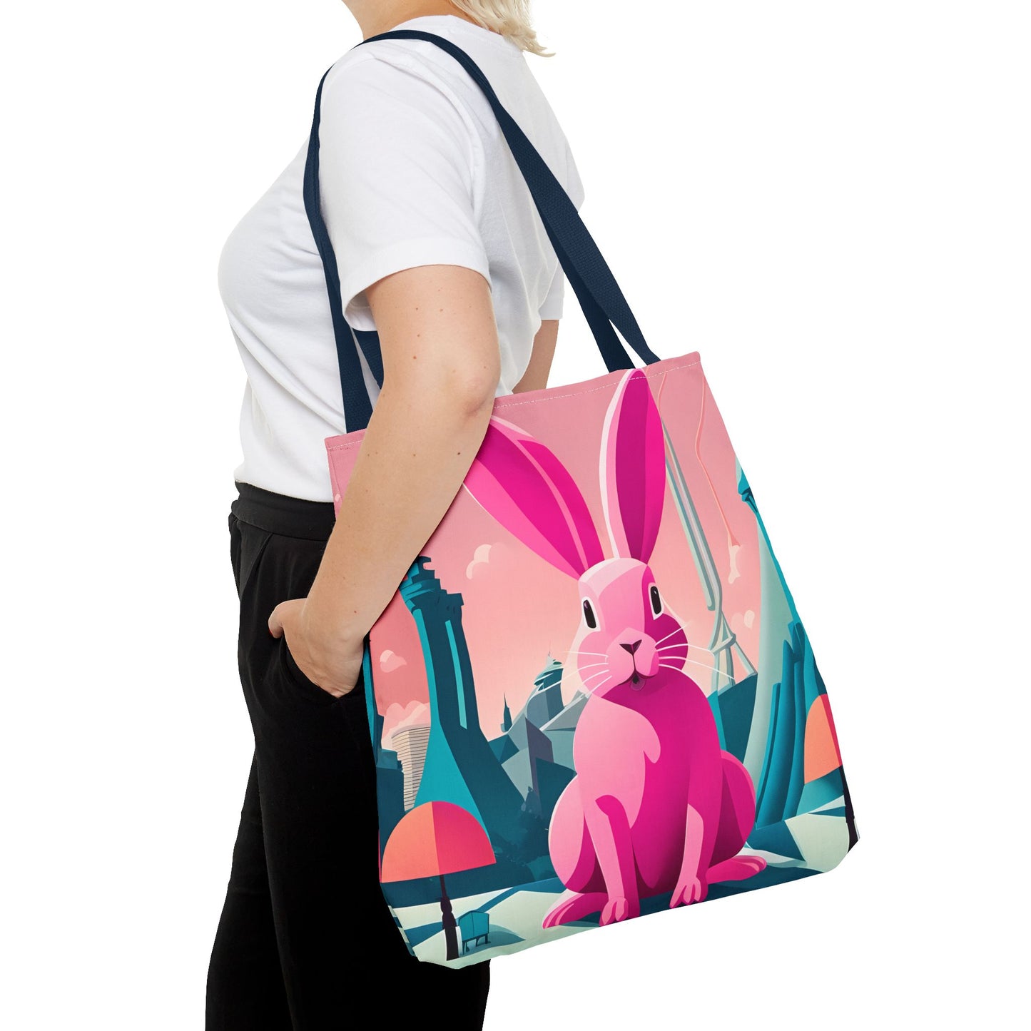 Urban Pink Rabbit Tote Bag