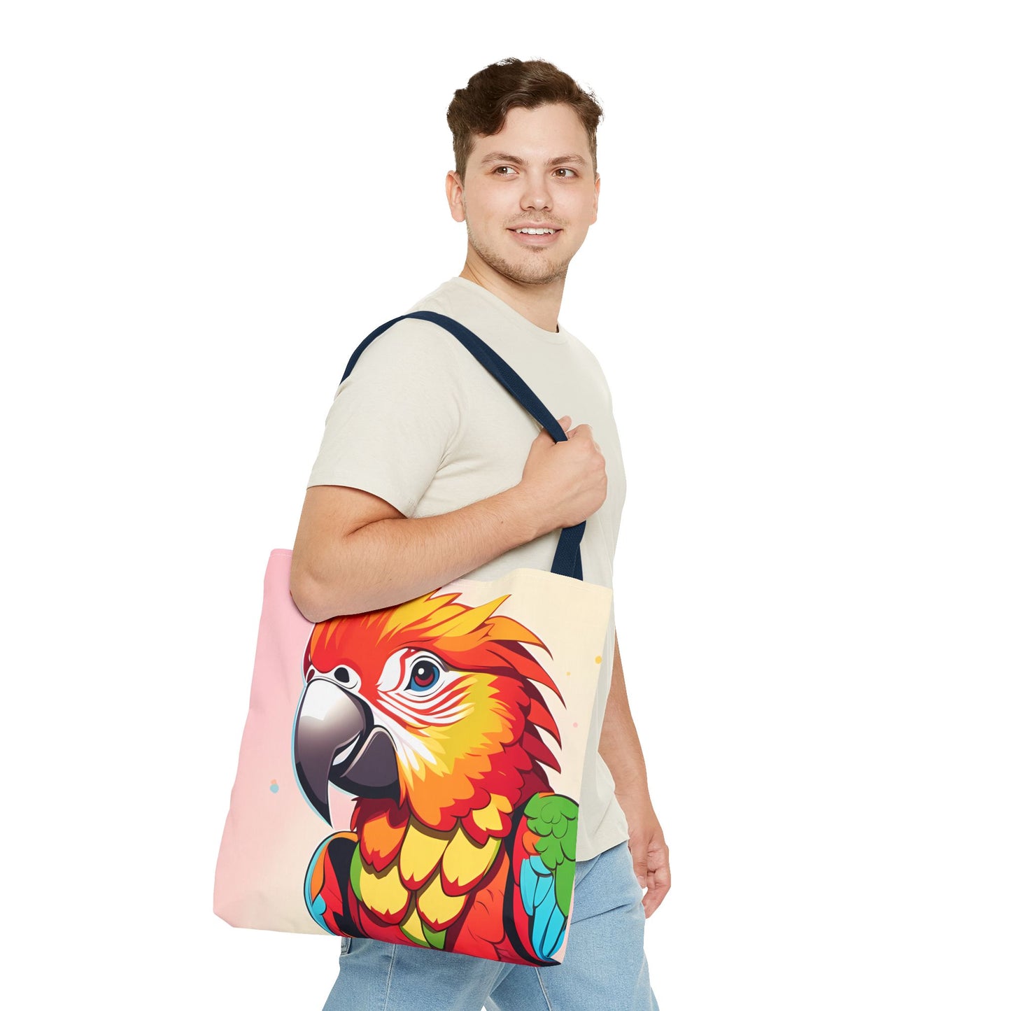 Pretty Parrot Print Tote Bag