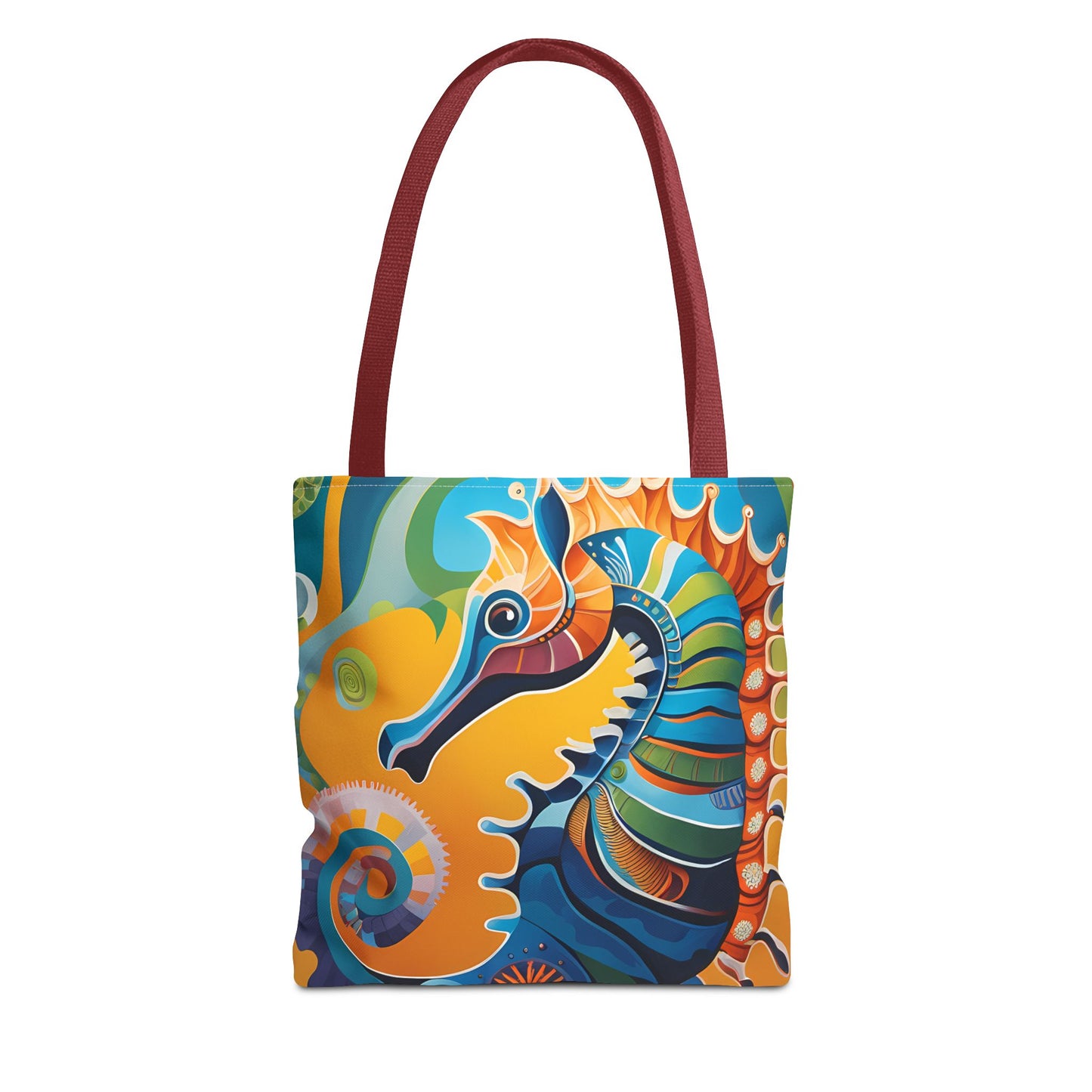 Psychedelic Seahorse Tote Bag
