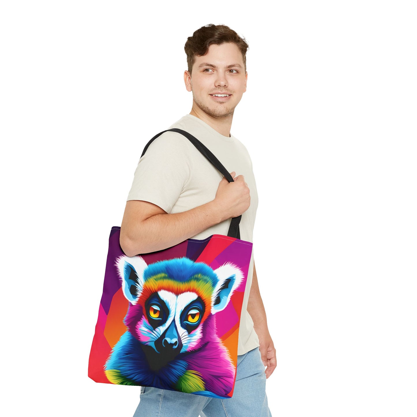 Psychedelic Lemur Tote Bag