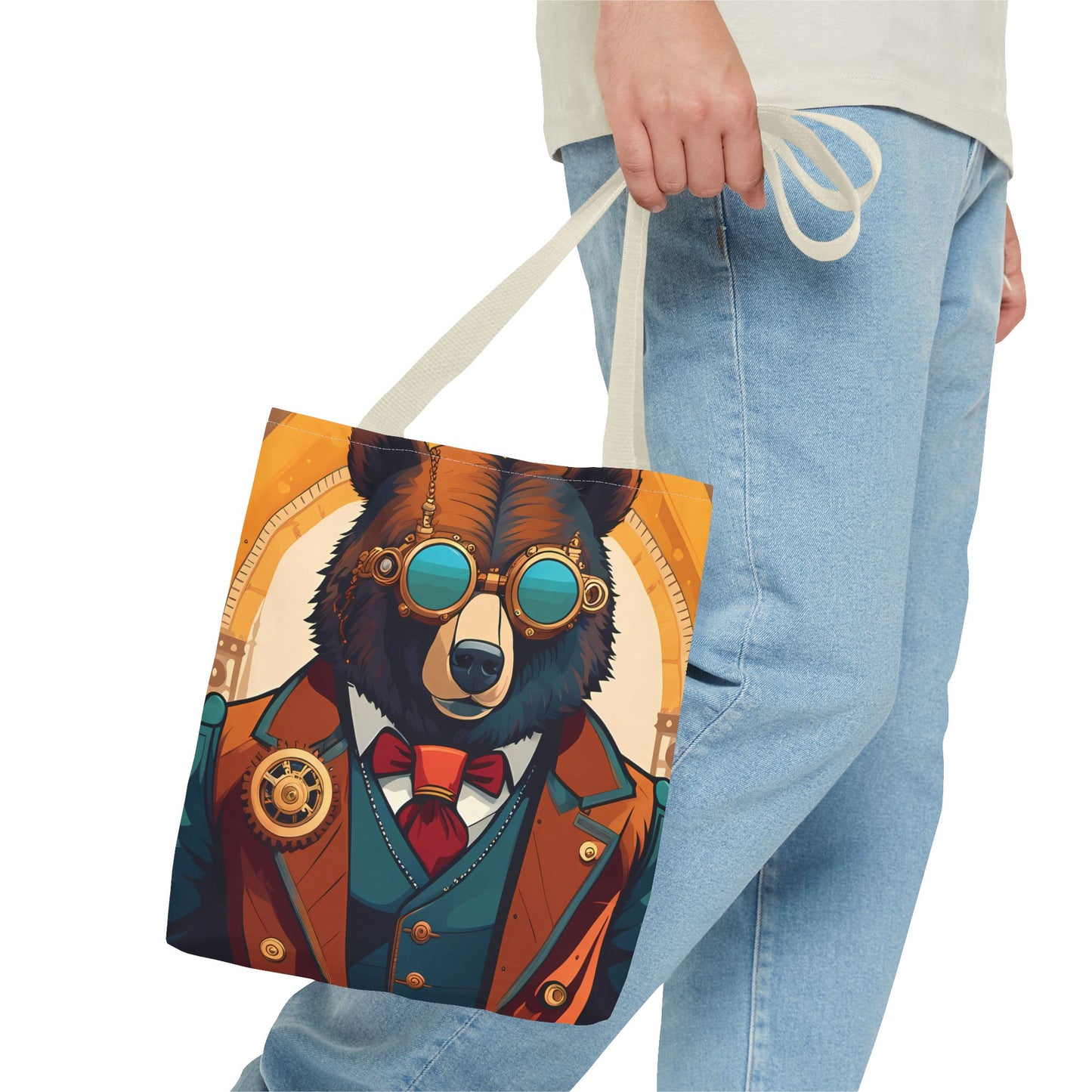 Steampunk Bear Tote Bag