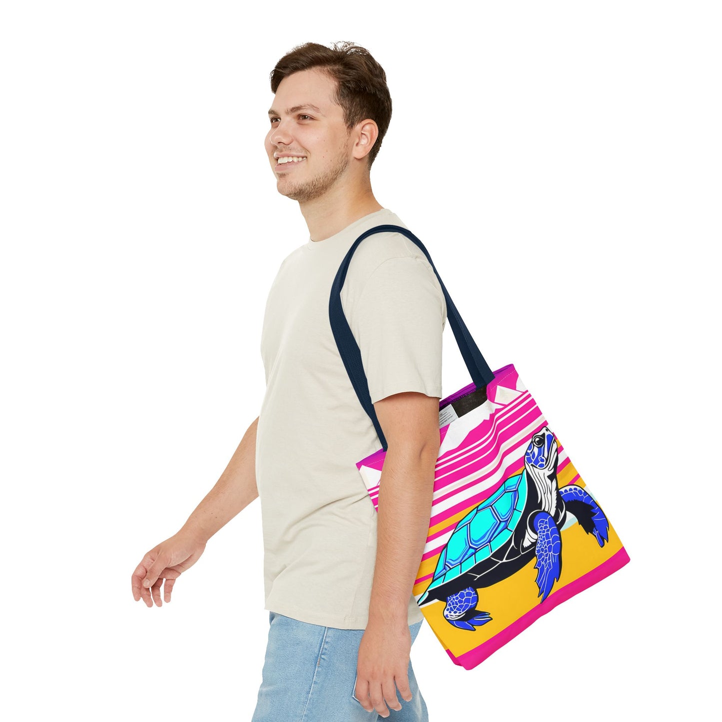Retro Turtle Beach Tote Bag