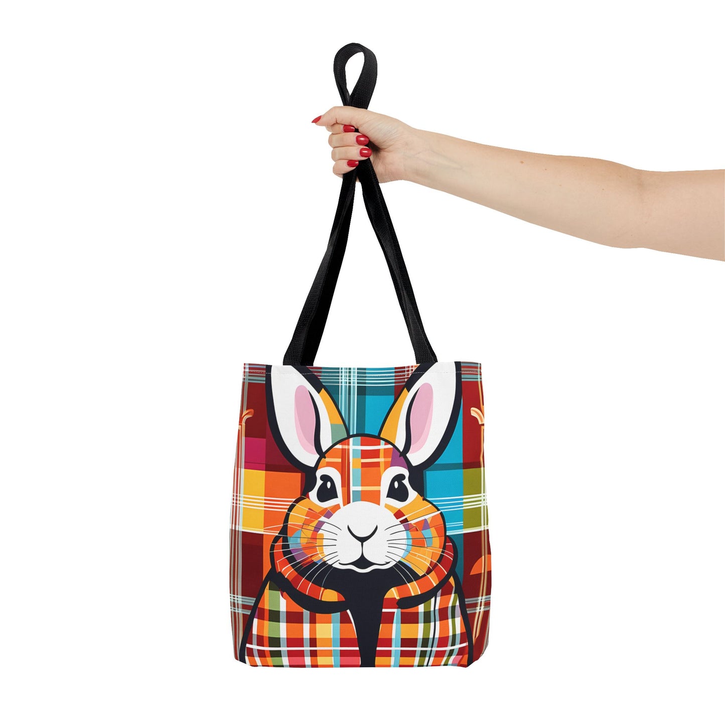 Plaid Bunny Tote Bag