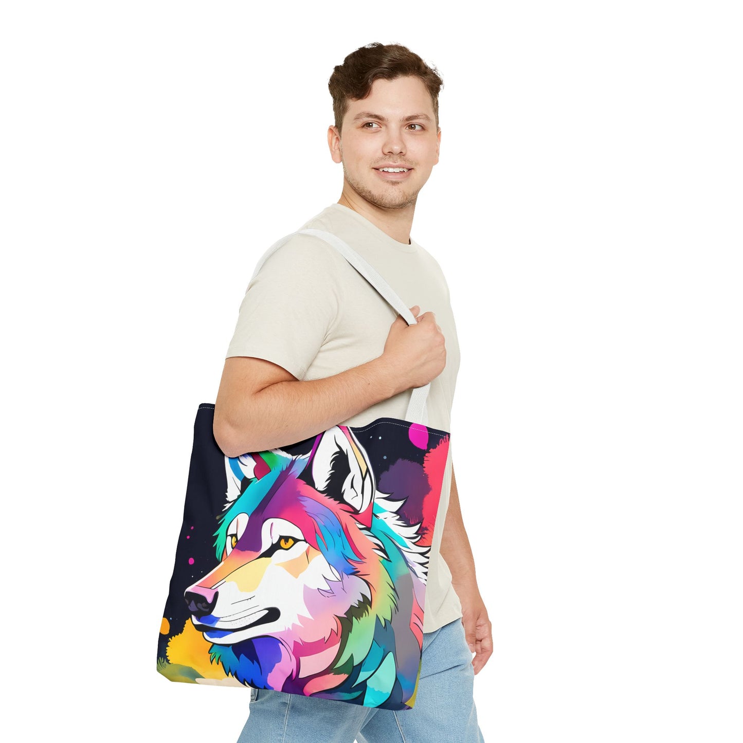 Cosmic Wolf Tote Bag
