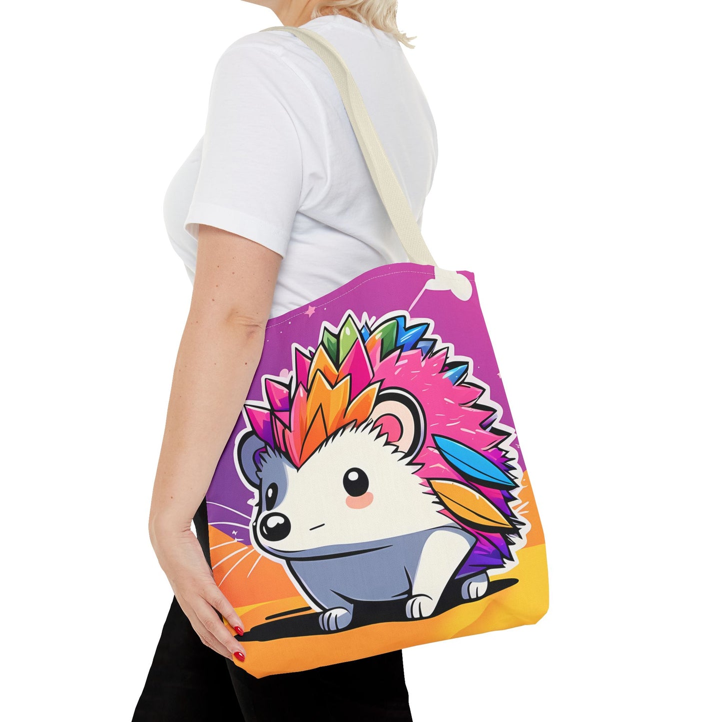 Rainbow Hedgehog Tote Bag