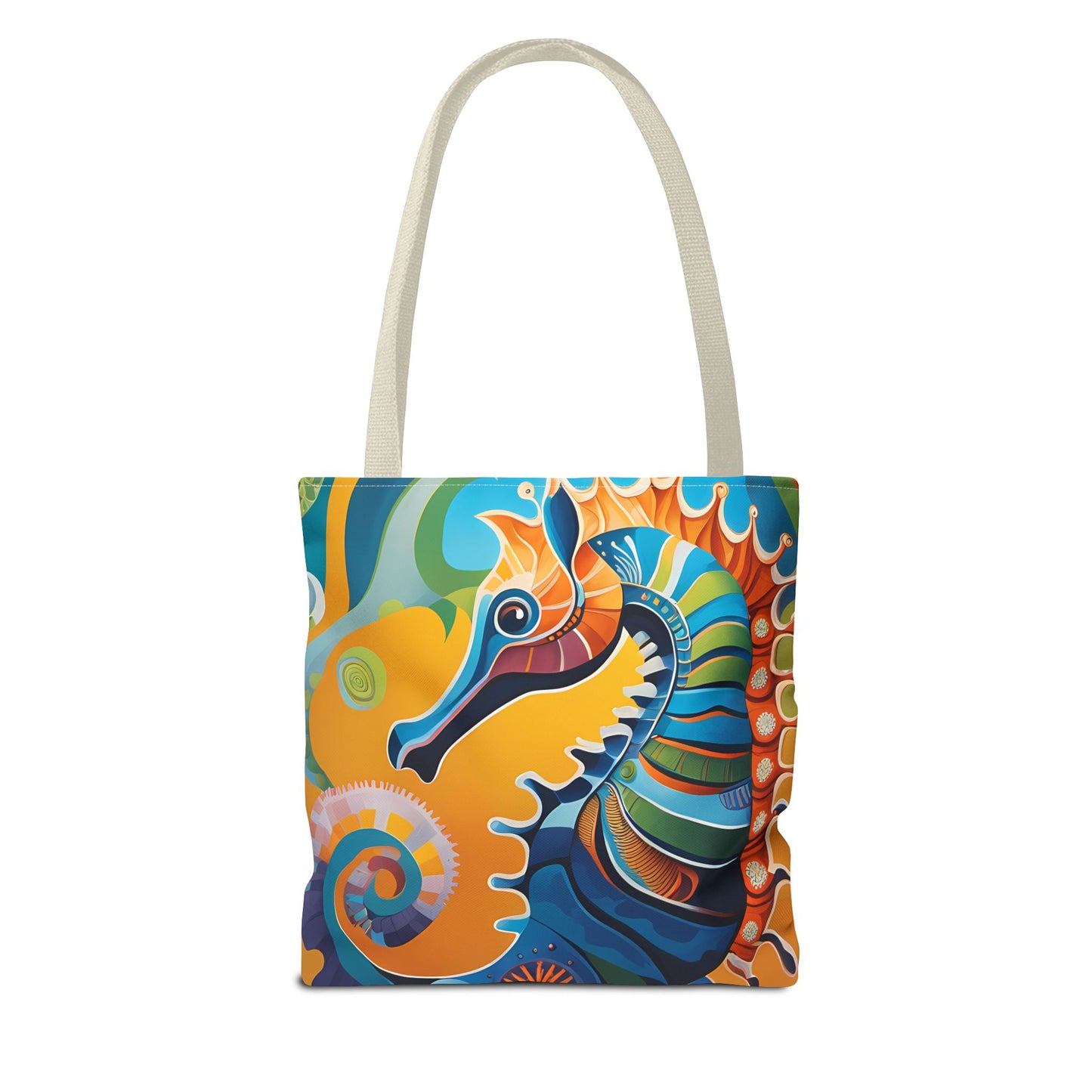 Psychedelic Seahorse Tote Bag
