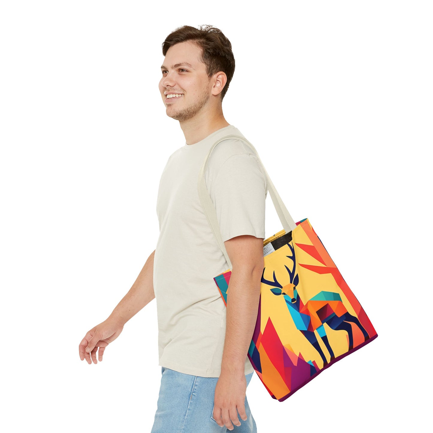 Geometric Deer Tote Bag