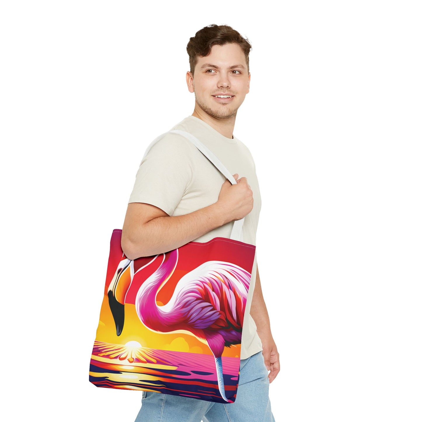 Sunset Flamingo Tote Bag