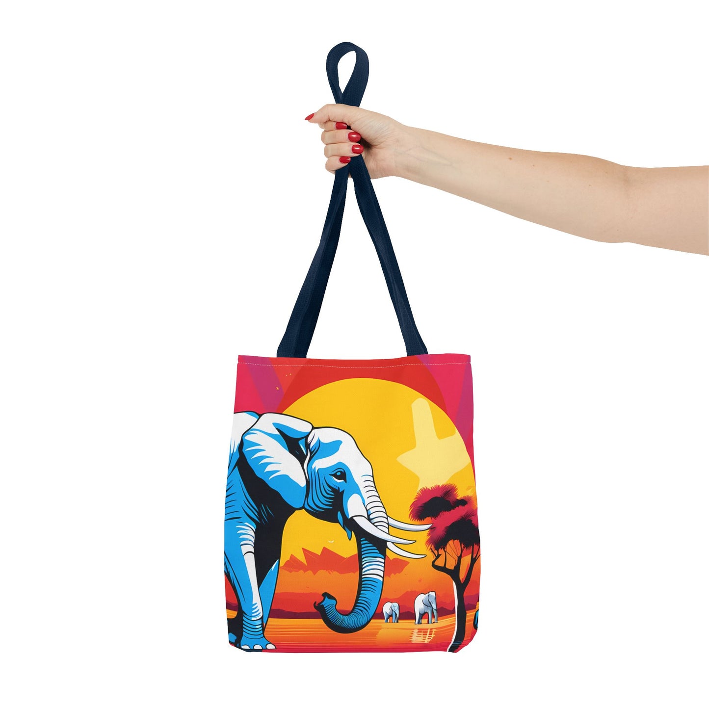 Safari Sunset Elephant Tote Bag