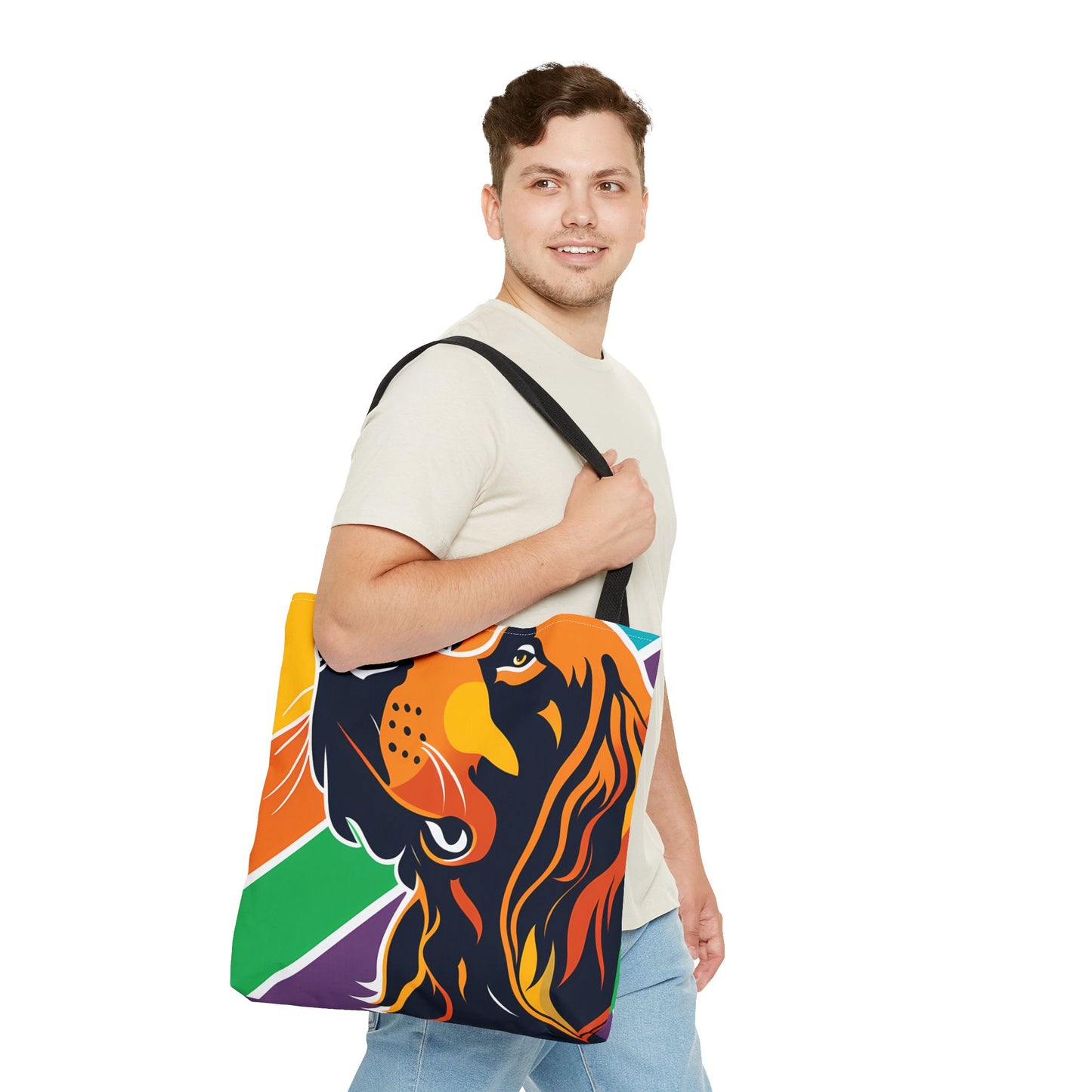Colorful Irish Setter Tote Bag