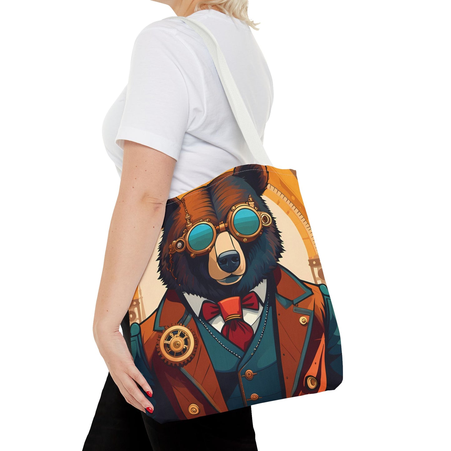 Steampunk Bear Tote Bag