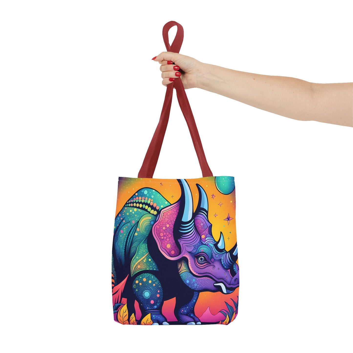 Cosmic Triceratops Tote Bag